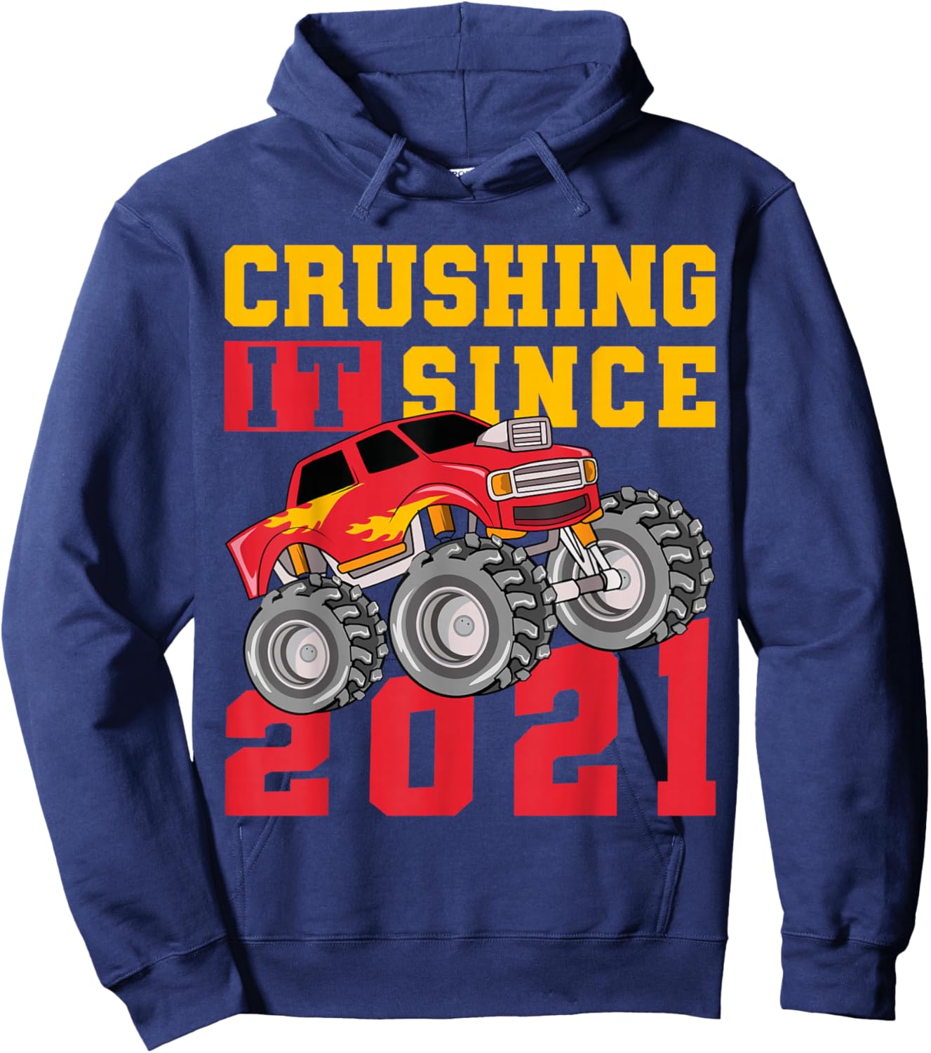 Retro Vintage Crushing It Since 2021 Birthday Hoodie - Hoodie | Navy