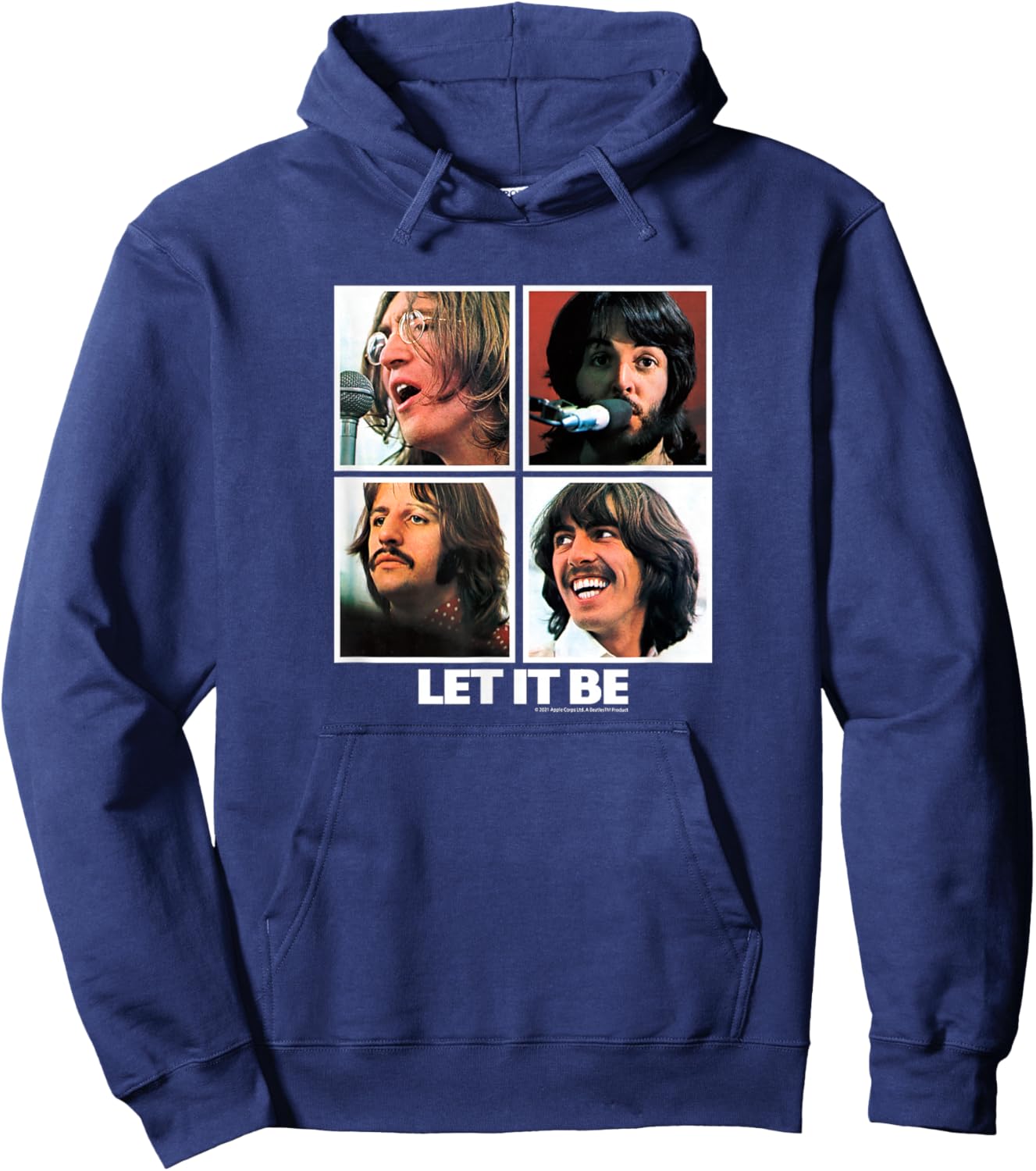 The Beatles Let It Be Square Hoodie - Hoodie | Navy