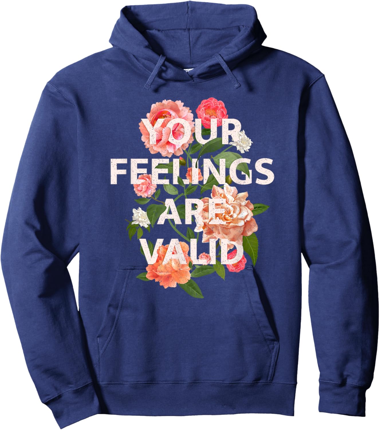 Mental Health Awareness Month Your Feelings Are Valid Hoodie - Hoodie | Navy