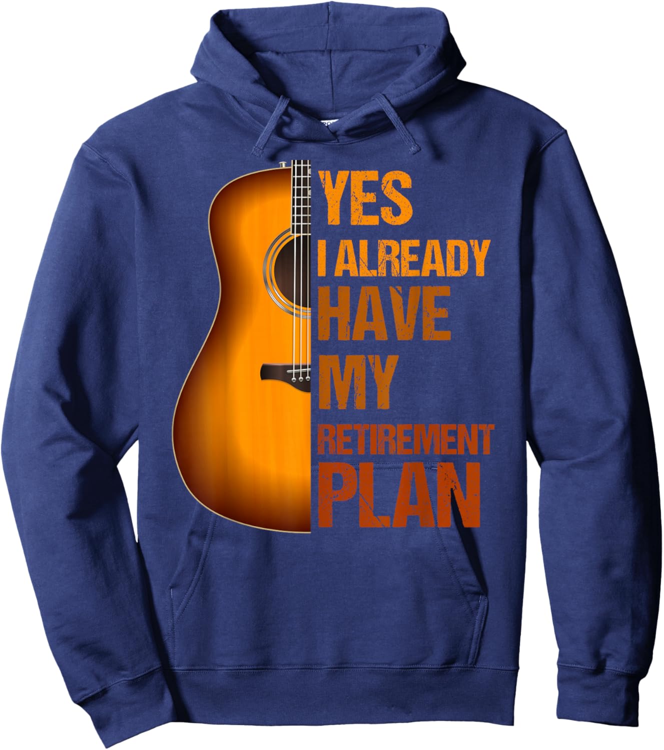 My Retirement Plan Guitar Shirt Guitar Stuff Vintage Guitar Hoodie - Hoodie | Navy