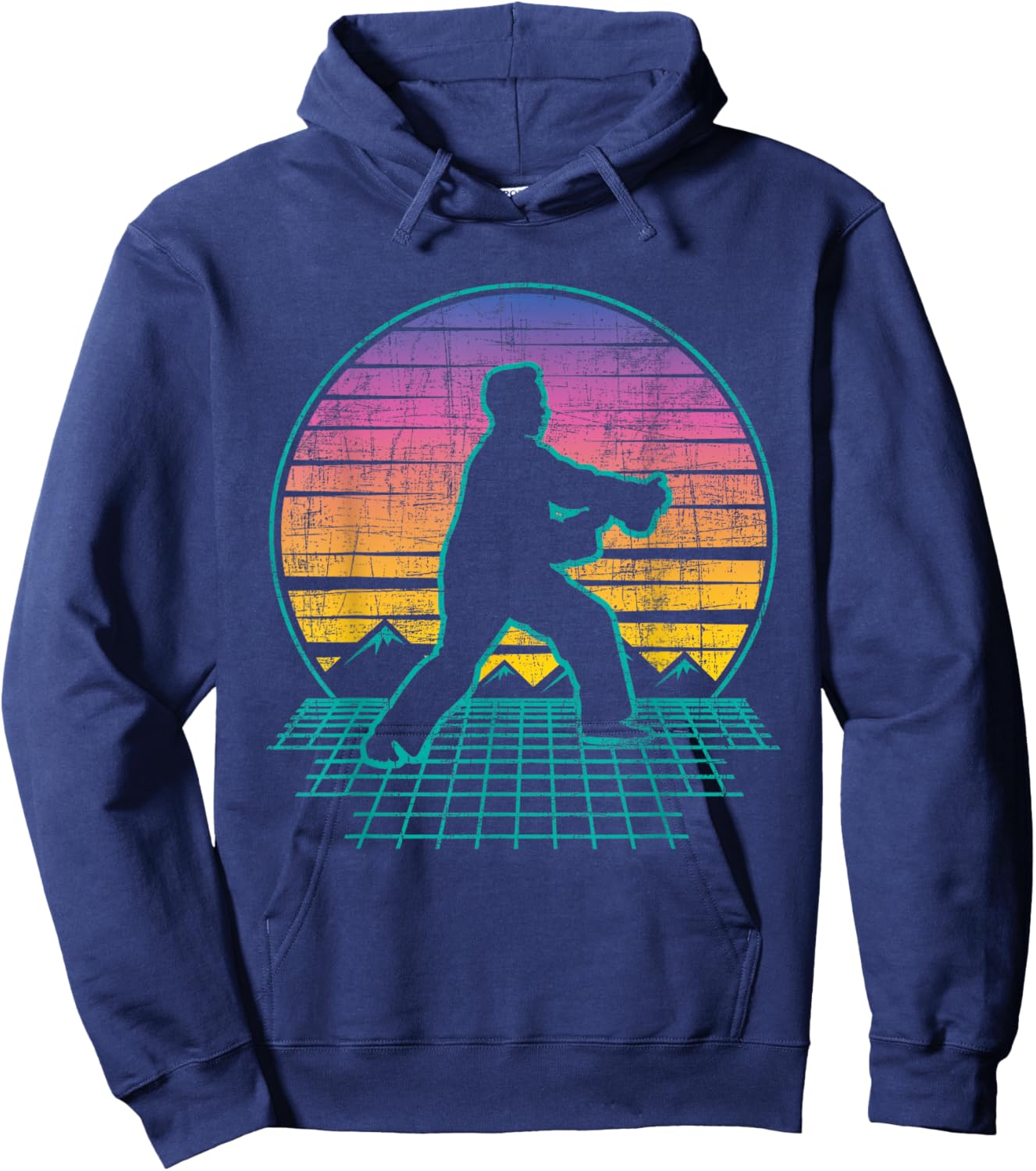 Retro Vintage Martial Arts - Tai Chi Instructor Yin Yang Hoodie - Hoodie | Navy