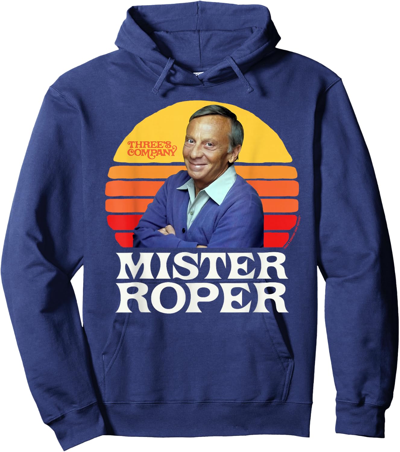 Mister Roper Funny Stanley Roper 80's Sunset Three's Company Hoodie - Hoodie | Navy