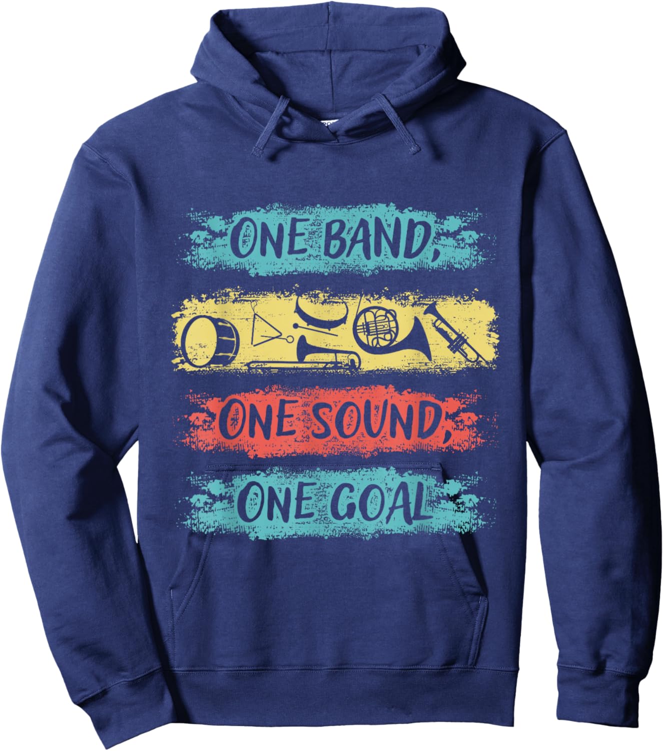 One Band One Sound One Goal Marching Band Hoodie - Hoodie | Navy