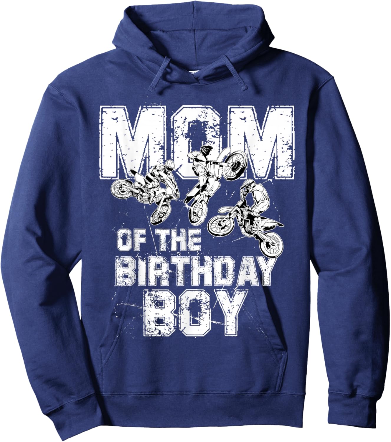Mom Of The Birthday Boy Dirt Bike Motorcycle Hoodie - Hoodie | Navy
