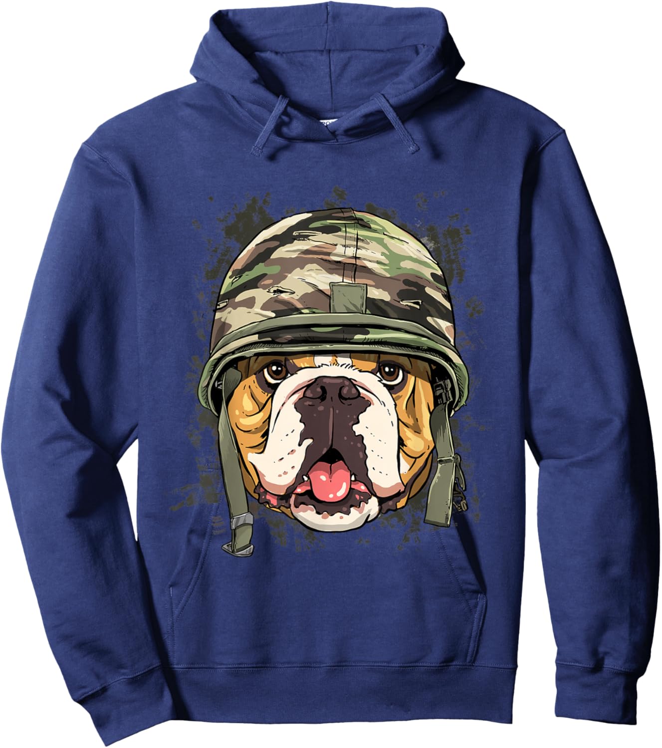 American Bulldog Soldier Veteran Dog - Army Dog Lover Hoodie - Hoodie | Navy