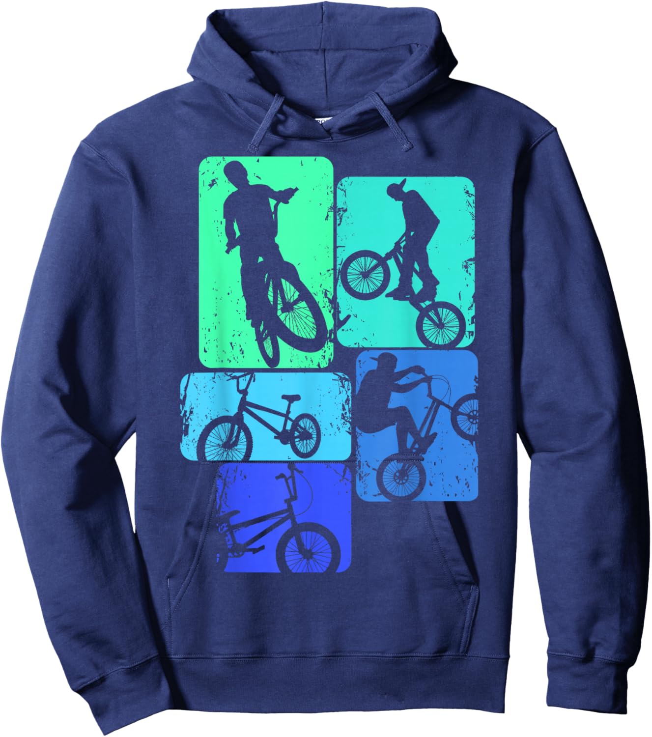 BMX Bike Bicycle Stunt Racing Kids Boys Hoodie - Hoodie | Navy