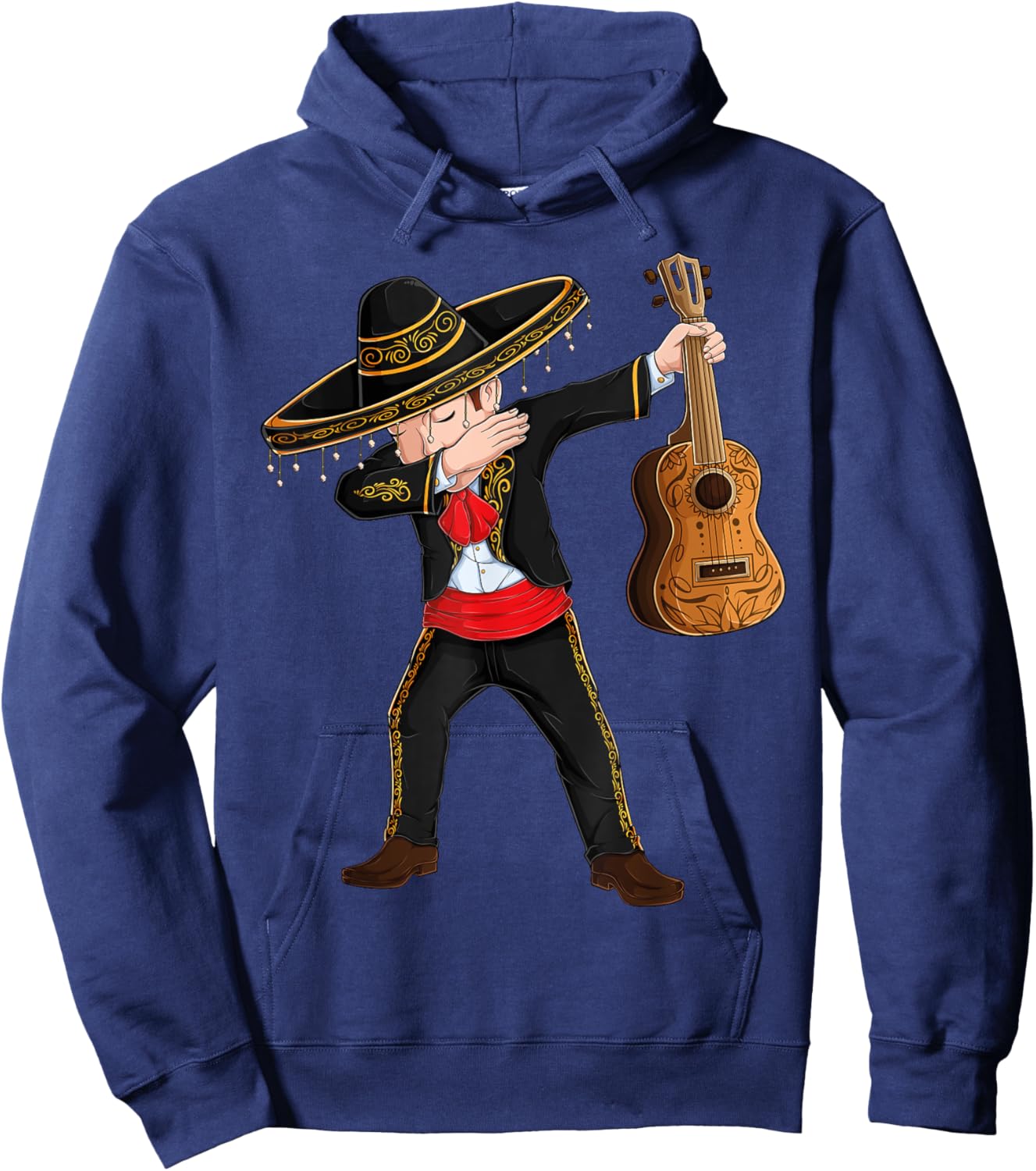 Dab Mexican Mariachi Costume charro Sombrero Cinco De Mayo Hoodie - Hoodie | Navy