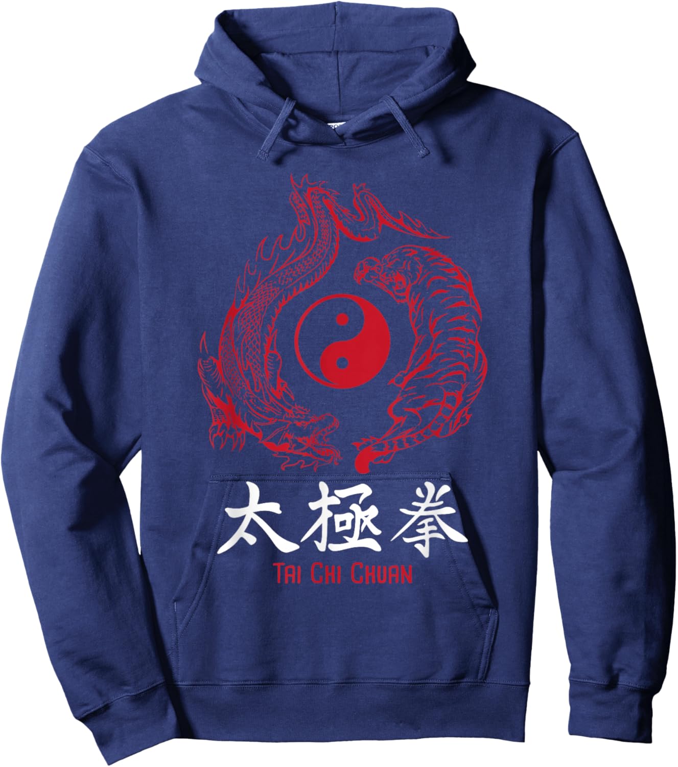 Tai Chi Chuan - Spiritual Meditation Mind Body Wellness Hoodie - Hoodie | Navy