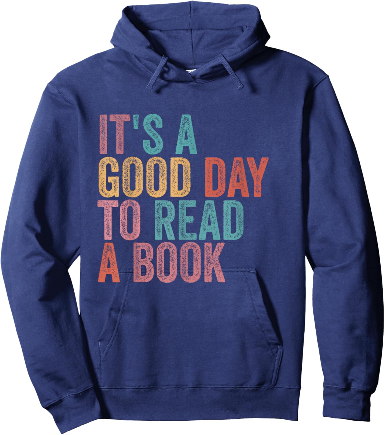 It's A Good Day to Read A Book Retro Vintage Hoodie - Hoodie | Navy