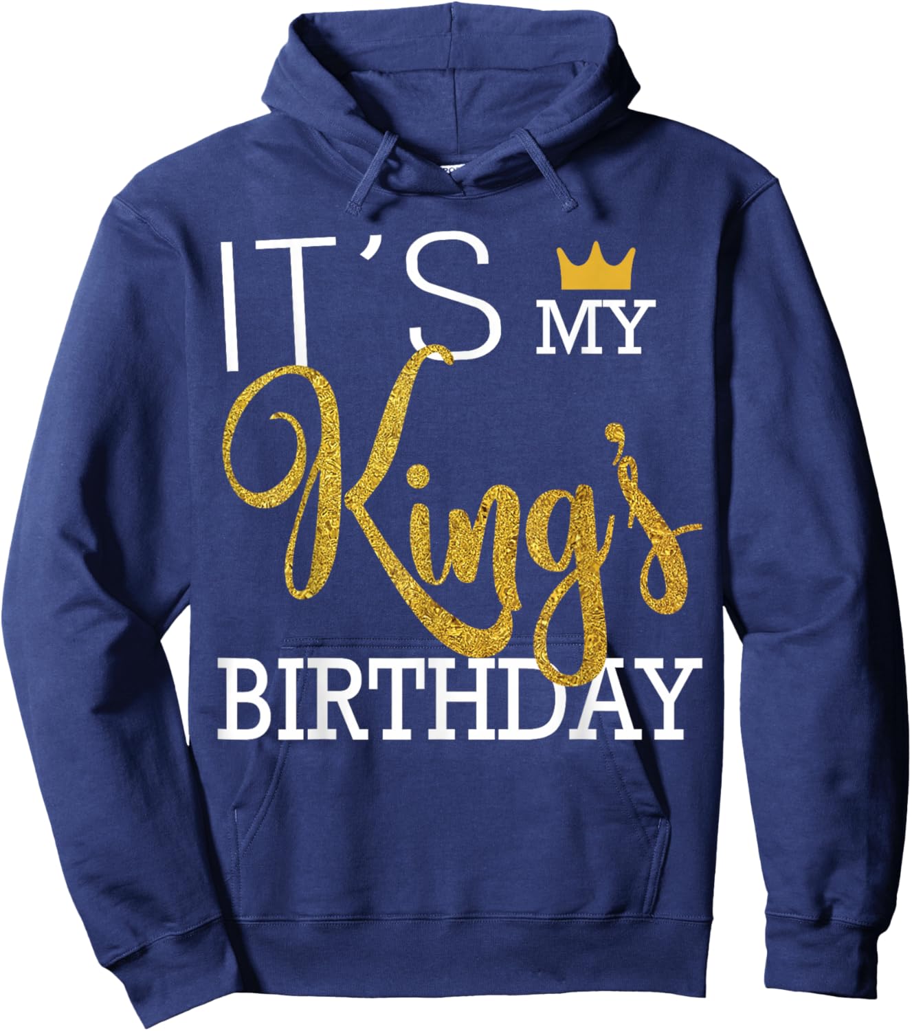 It's My King's Birthday Couples Matching Husband & Boyfriend Hoodie - Hoodie | Navy