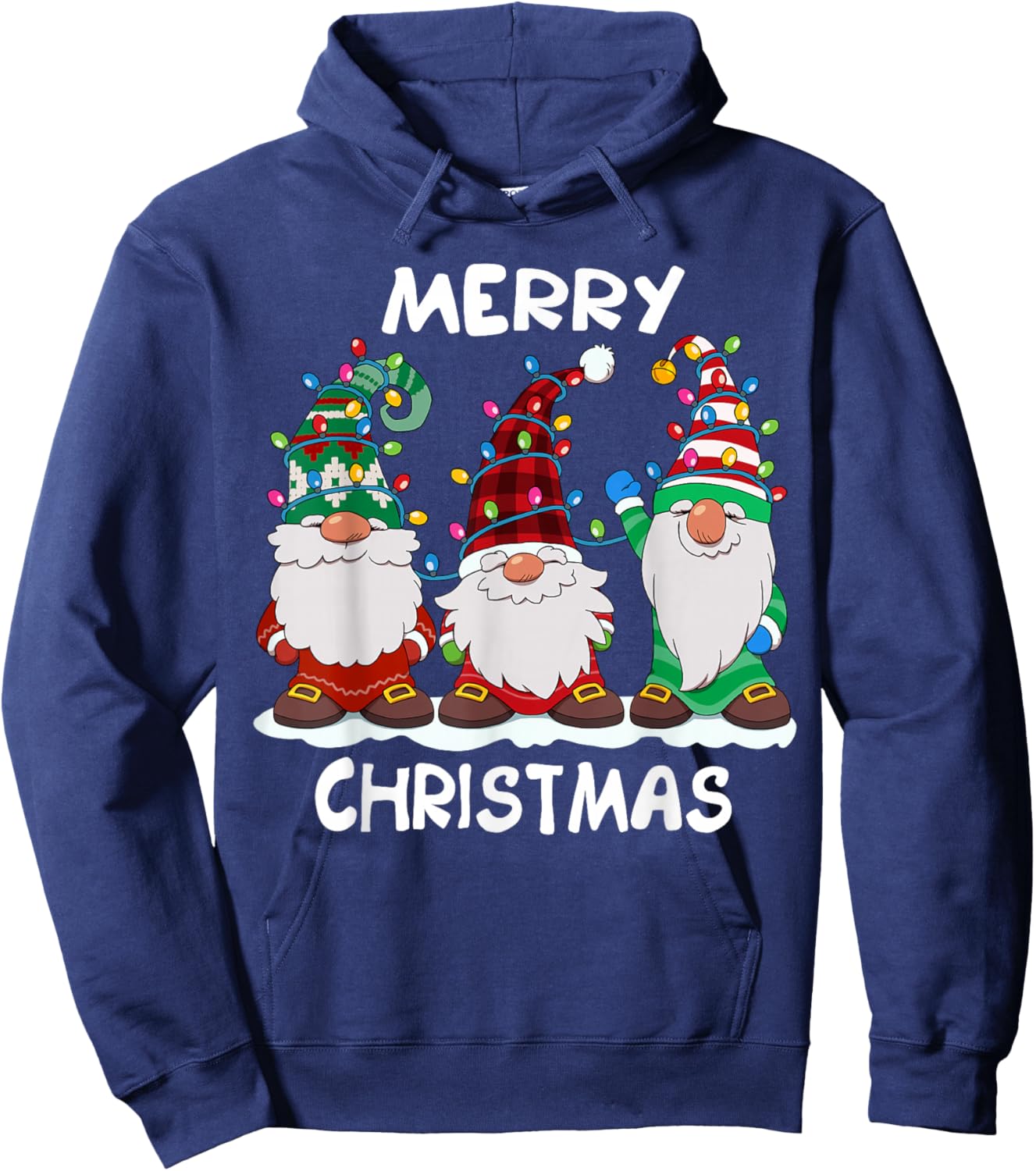 Merry Christmas Gnomes Xmas Family Men Women Hoodie - Hoodie | Navy