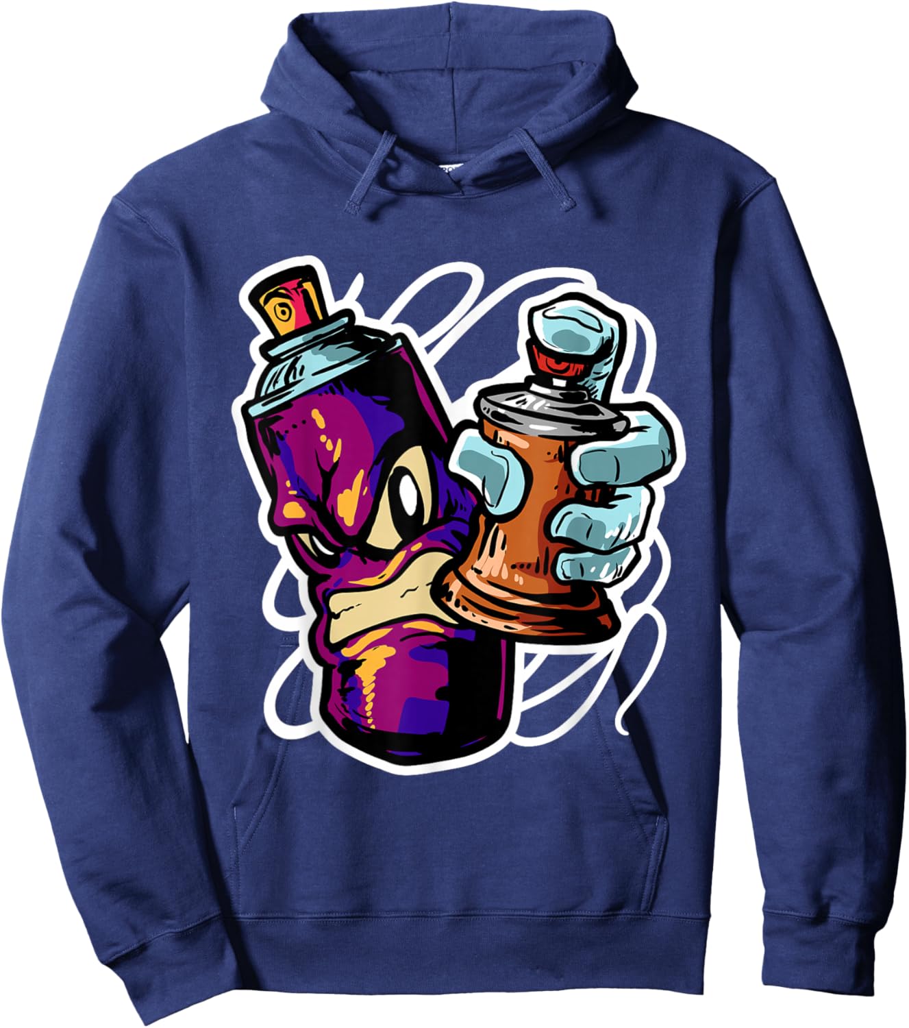 Graffiti Sprayer Street Artist Fat Cap Spray Can Hoodie - Hoodie | Navy