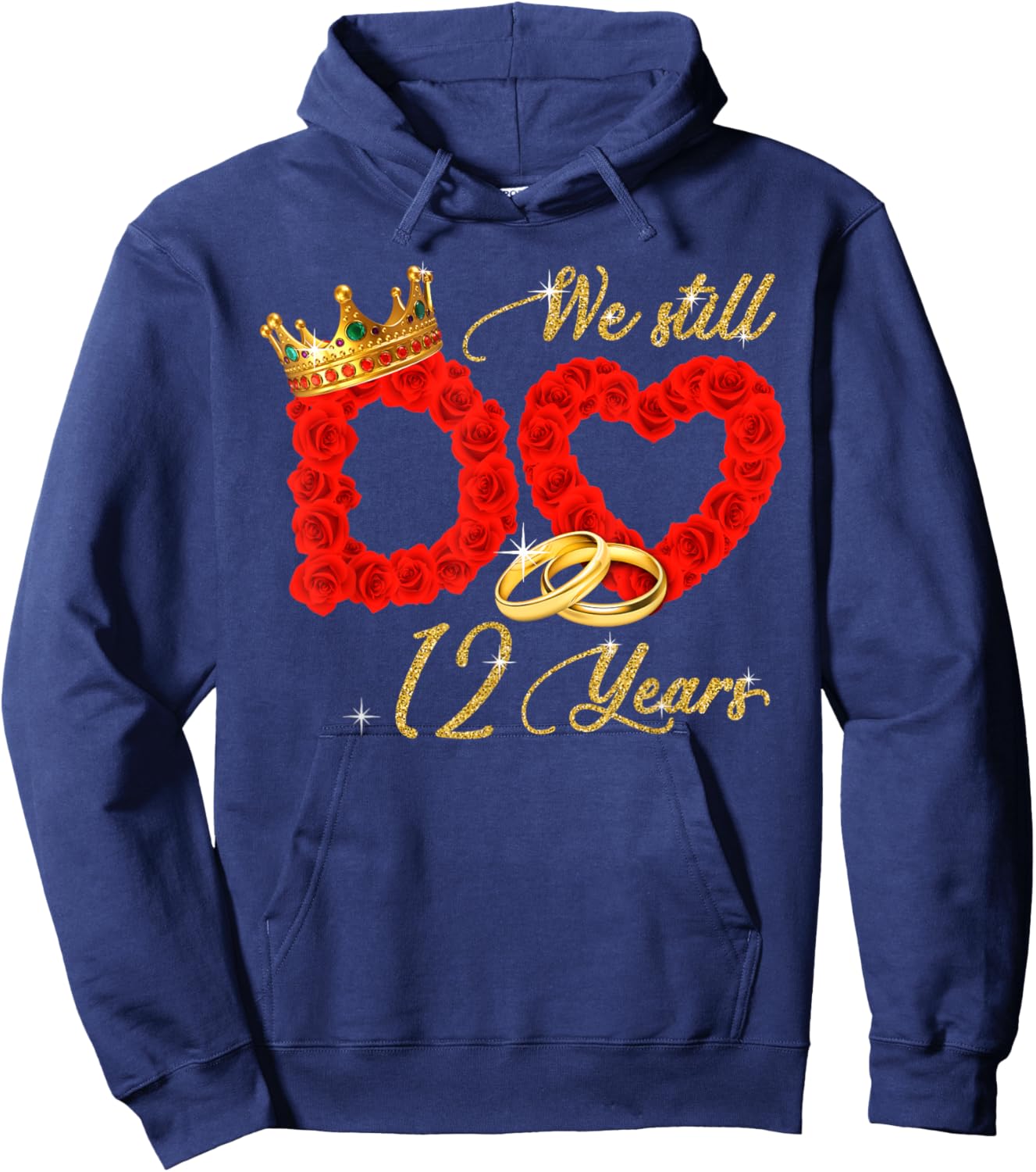 We Still Do 12 Years Of Marriage 12th Wedding Anniversary Hoodie - Hoodie | Navy