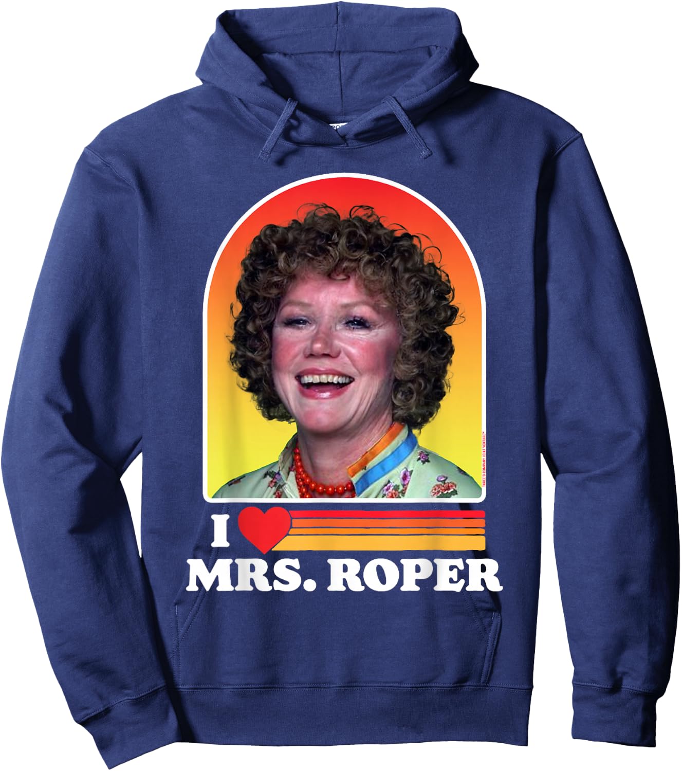 I Love Mrs Roper Helen Roper Three's Company Retro Hoodie - Hoodie | Navy