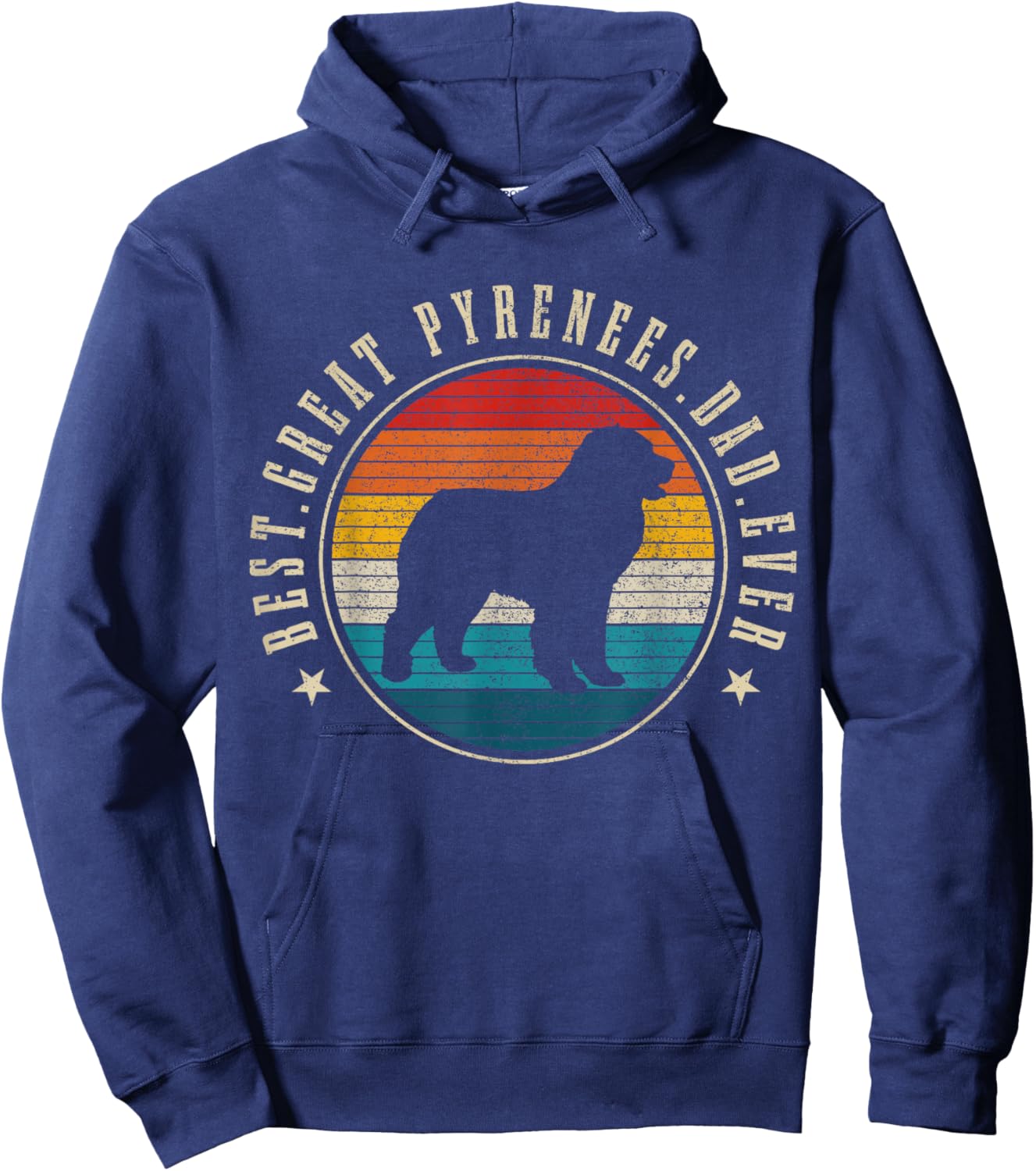 Pyrenean Mountain Dog Vintage Dog Funny Hoodie - Hoodie | Navy