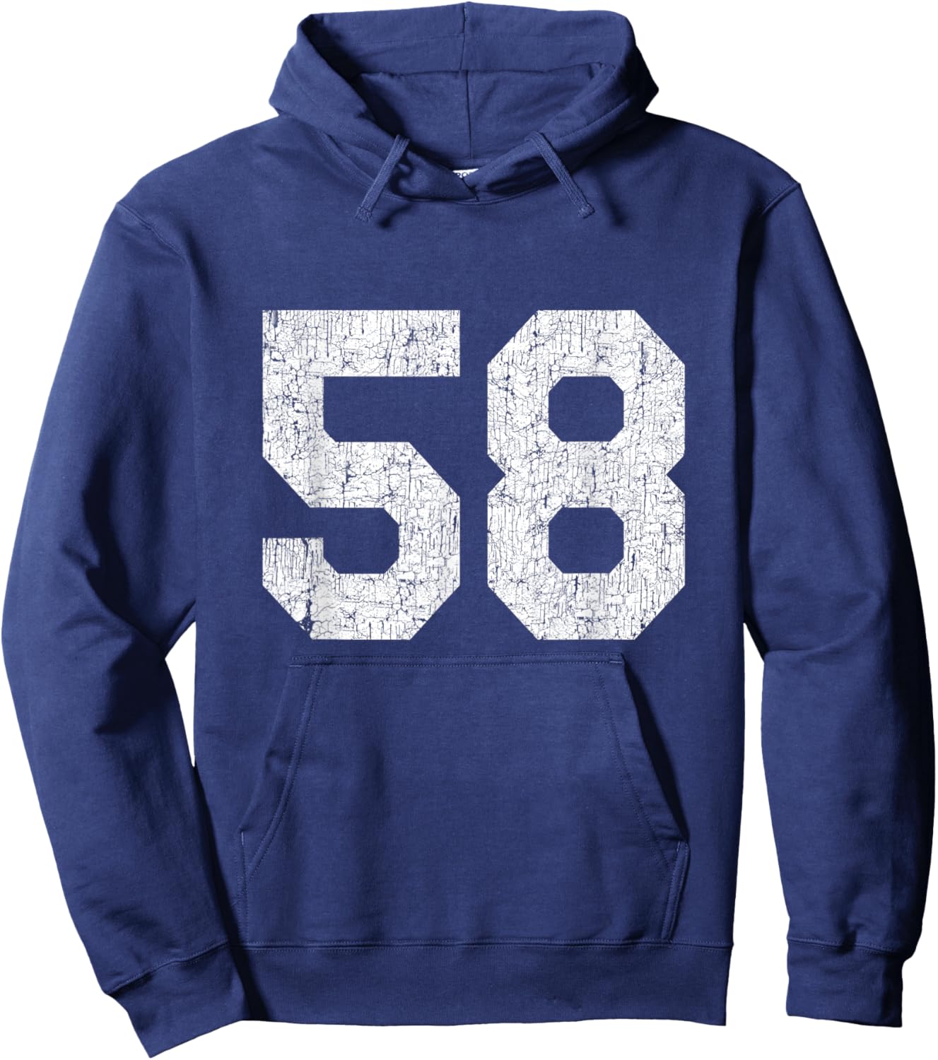 #58 Jersey Uniform Varsity Sports Number, 58th Birthday Hoodie - Hoodie | Navy
