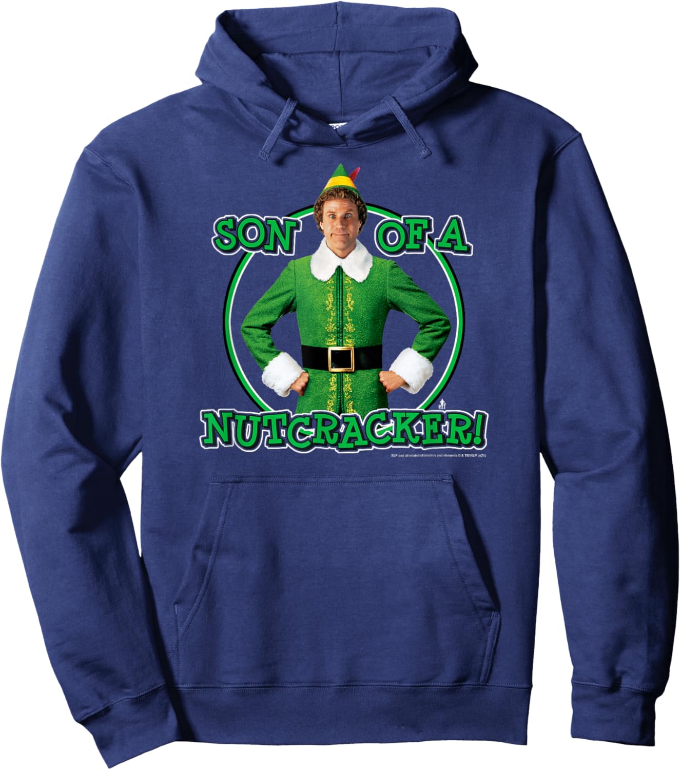 Elf Circle Buddy Son of a Nutcracker Funny Christmas Hoodie - Hoodie | Navy