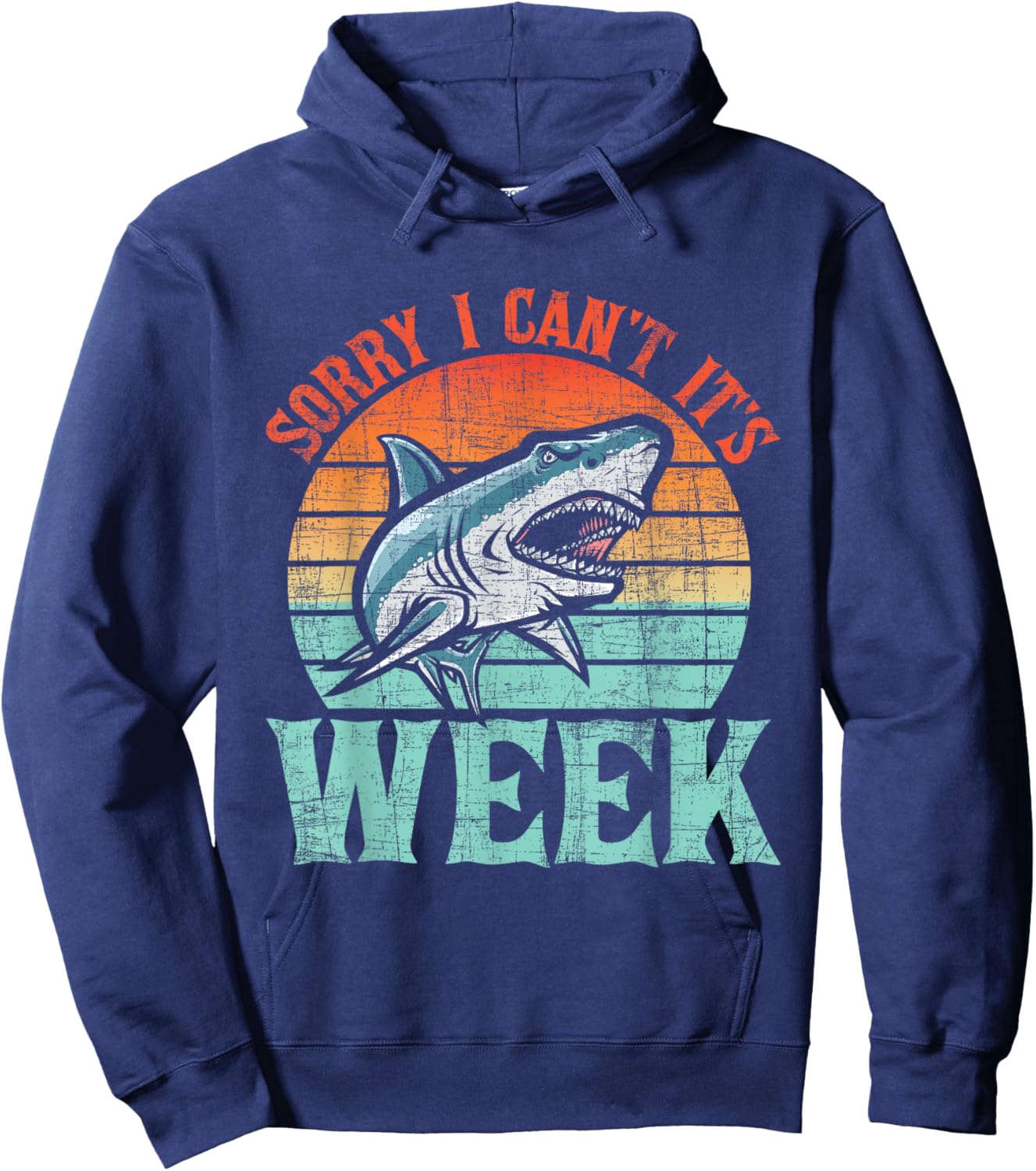 Sorry I Can't - Marine Biologist Shark Lovers Wildlife Hoodie - Hoodie | Navy