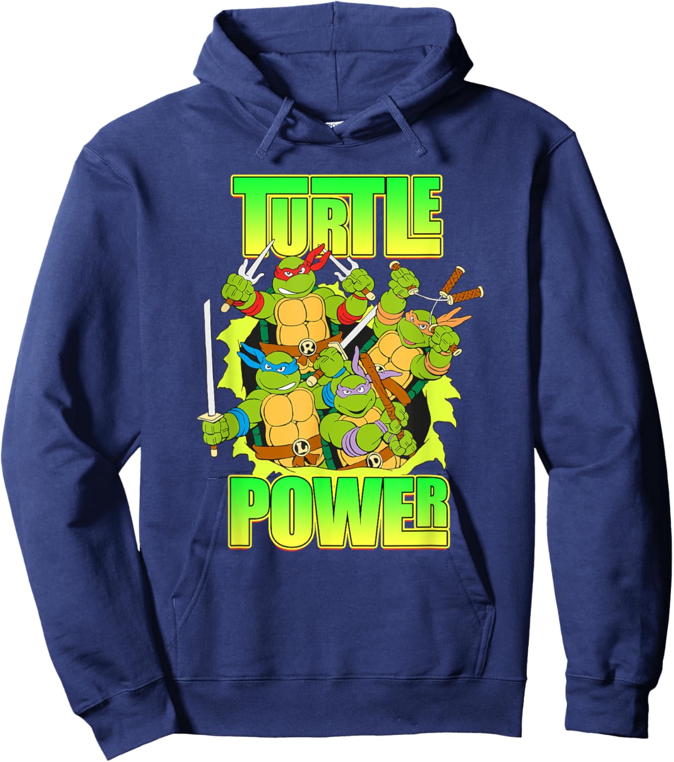 Mademark x Teenage Mutant Ninja Turtles - Turtle Power - Retro TMNT Hoodie - Hoodie | Navy