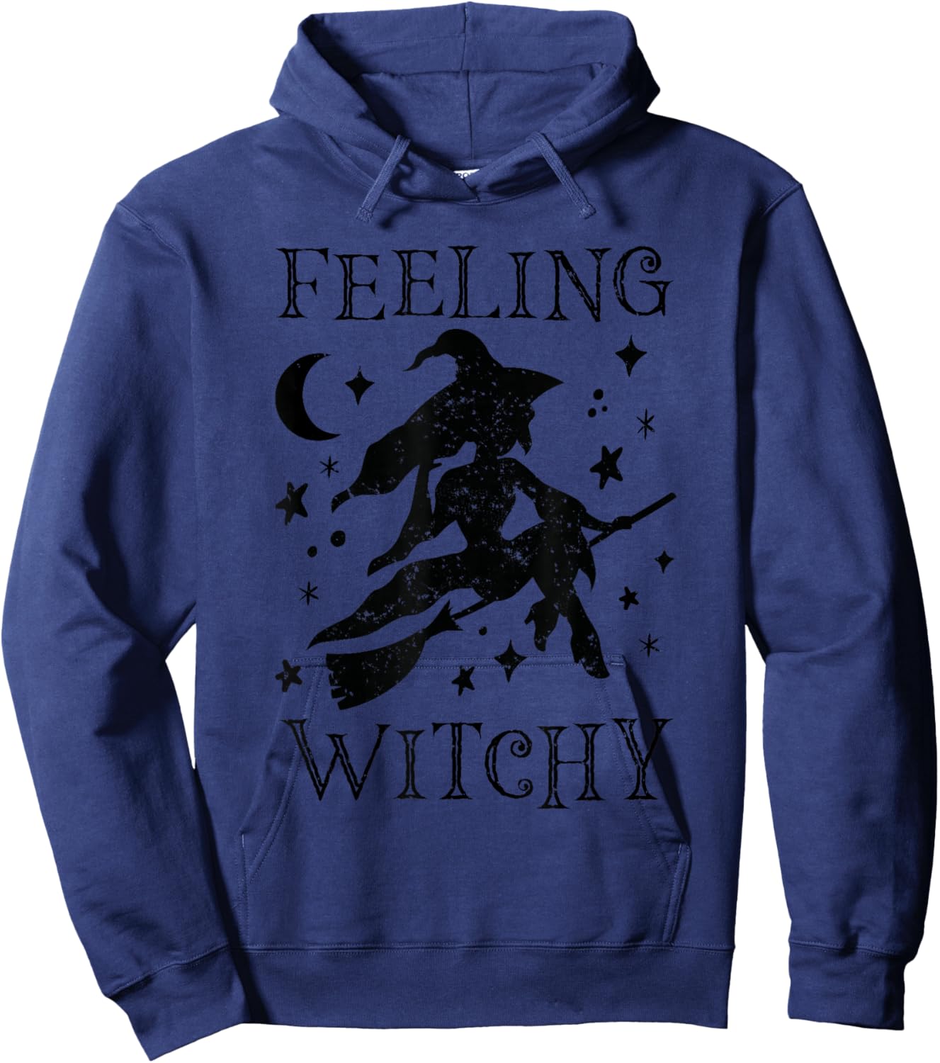 Feeling Witchy Funny Halloween Witch Vibes Kinda Night Women Hoodie - Hoodie | Navy