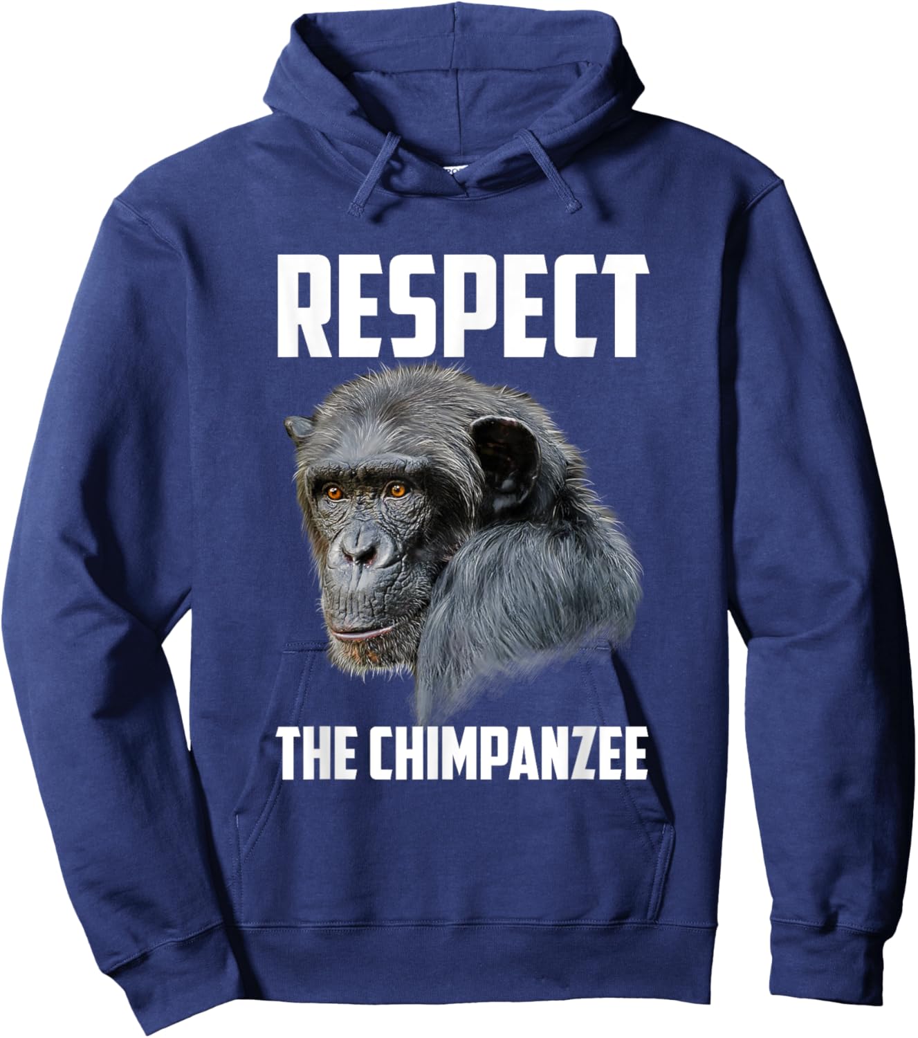 Respect Chimpanzee Art Monkey Chimp Ape Animal Lover Novelty Hoodie - Hoodie | Navy