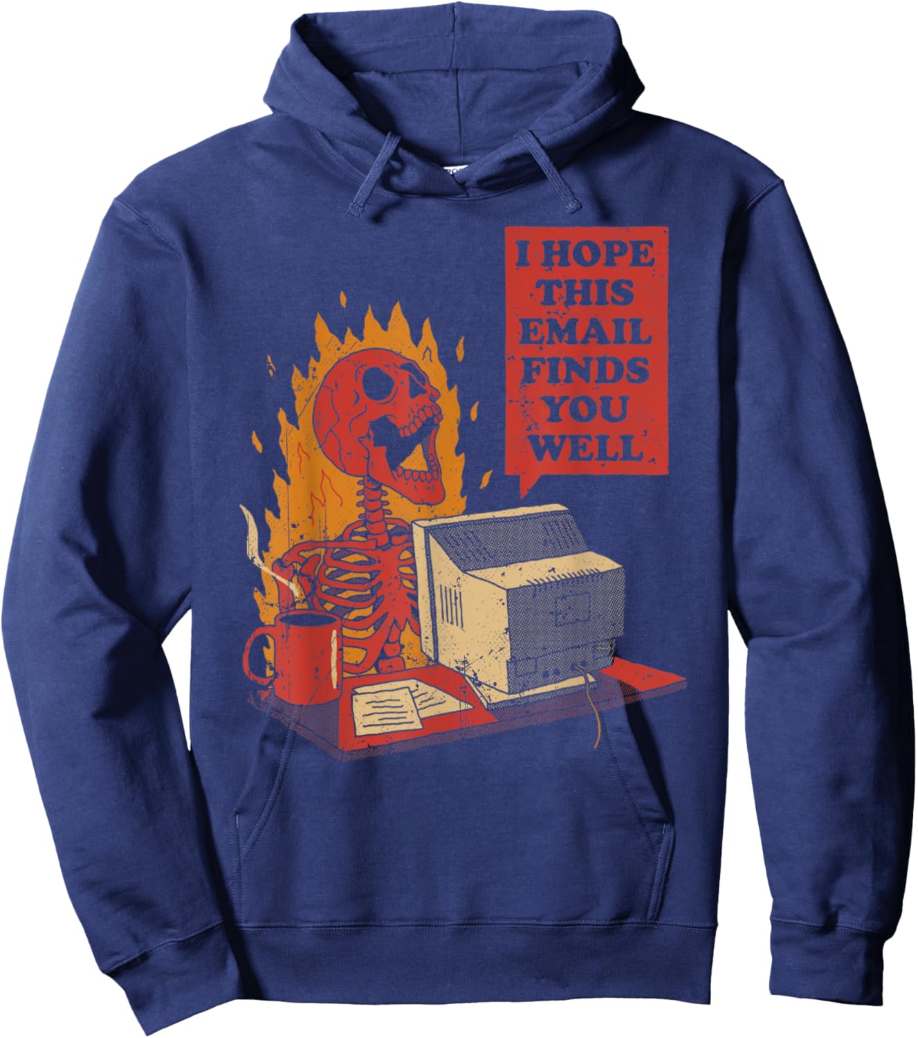 Vintage You Got Mail - You Have One Unread Message Hoodie - Hoodie | Navy