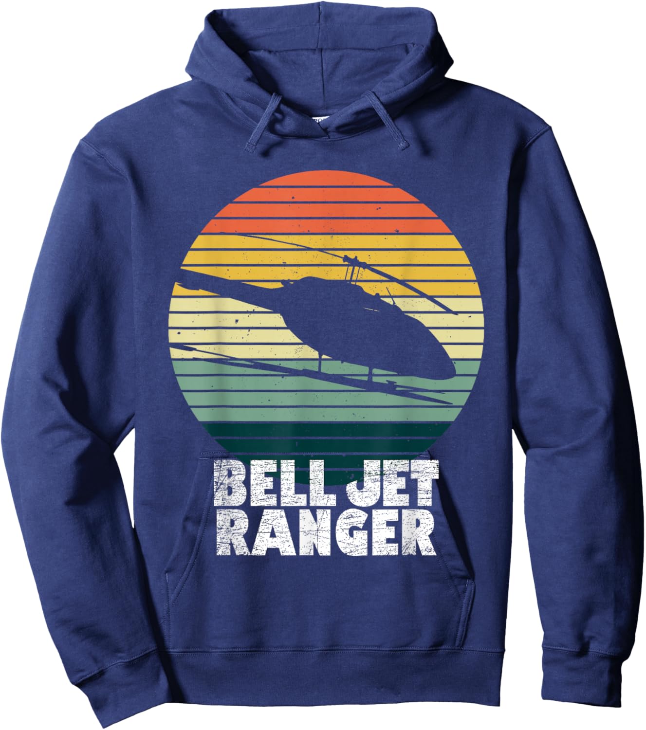 Helicopter Avitation Pilot Military Heli Bell Jet Ranger Hoodie - Hoodie | Navy