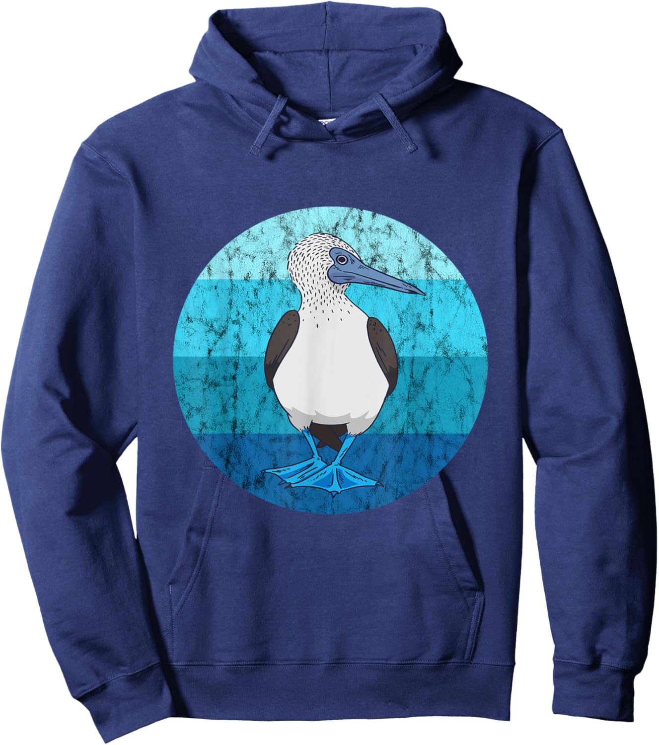 Blue-footed boobies boobies bird lovers retro vintage water Hoodie - Hoodie | Navy
