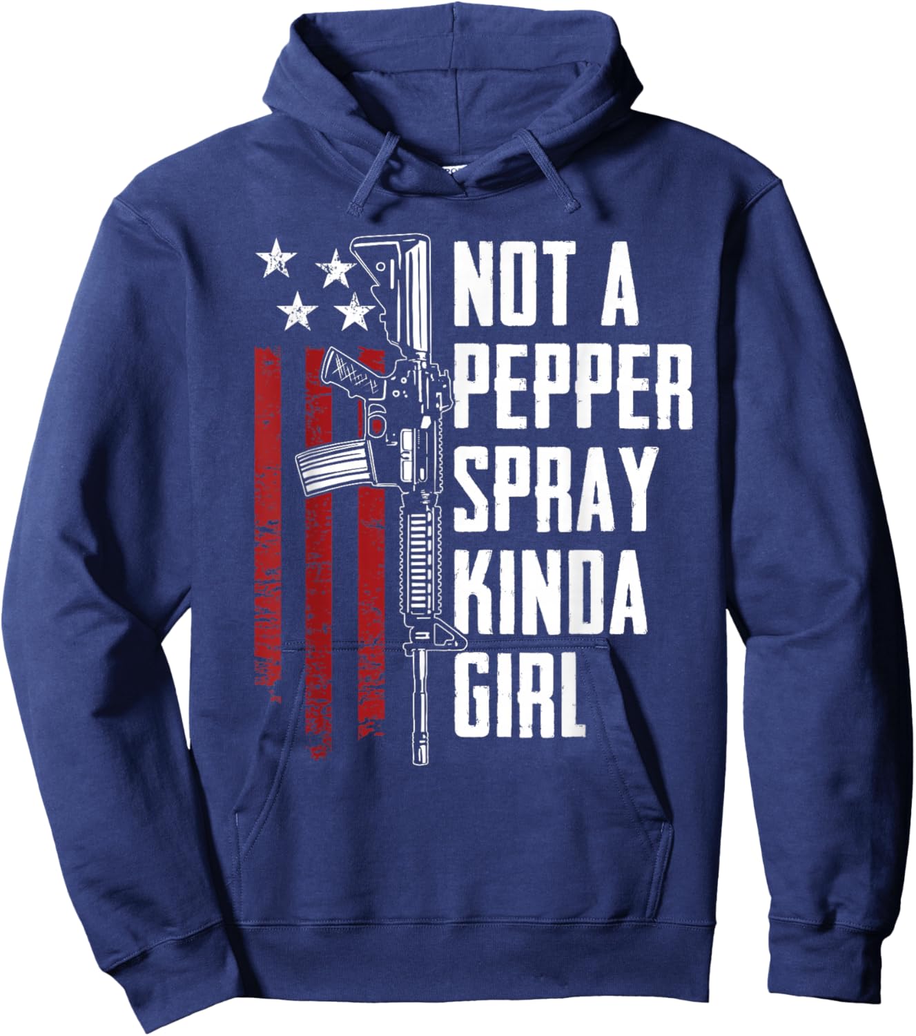 Not A Pepper Spray Kinda Girl - Gun Women 2nd Amendment Hoodie - Hoodie | Navy