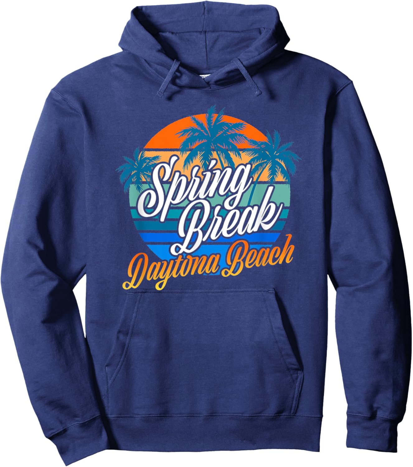 Retro Spring Break Daytona Beach 2022 Vacation Hoodie - Hoodie | Navy