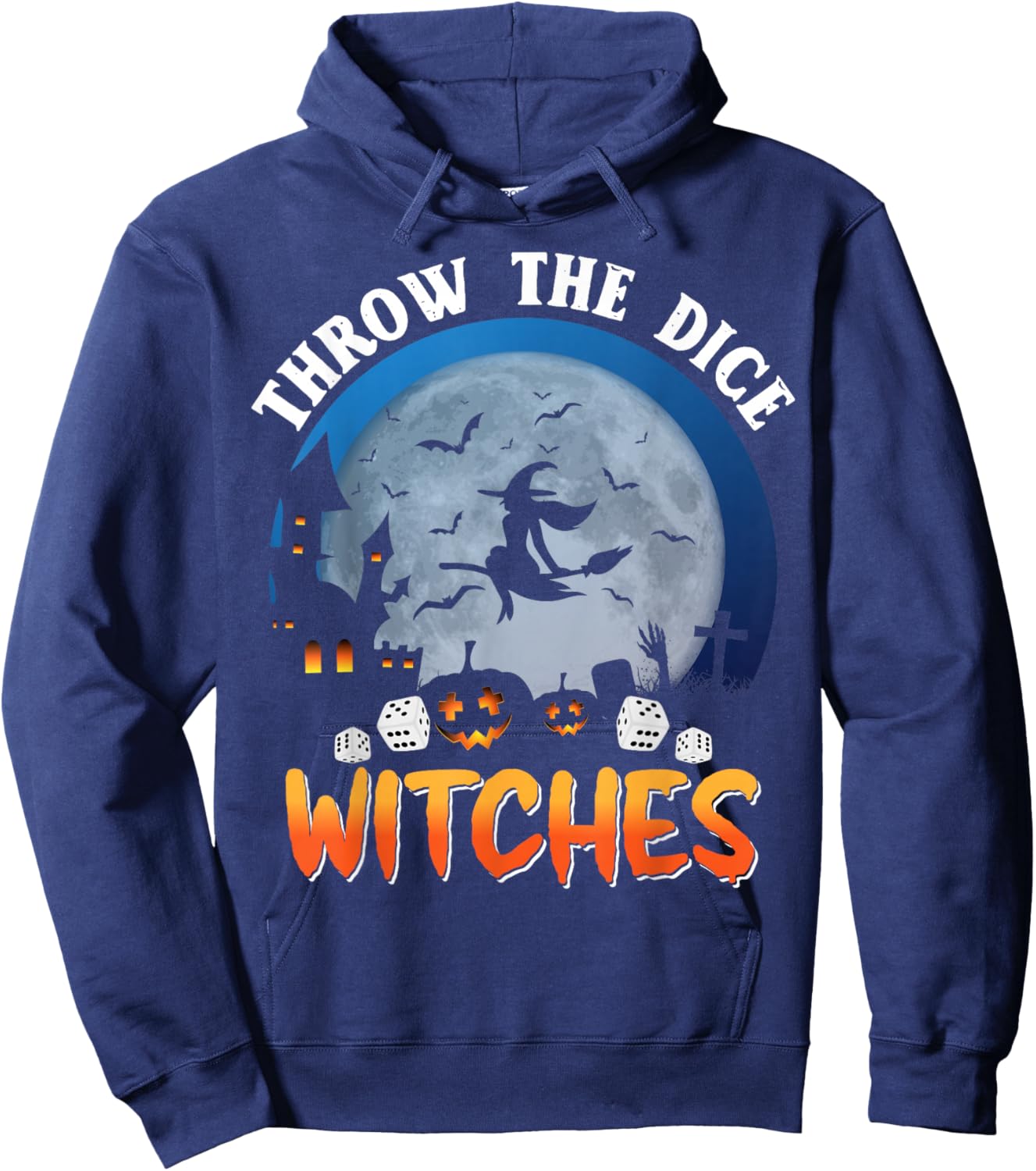 Throw The Dice Witches Bunco Party Funny Halloween Costume Hoodie - Hoodie | Navy