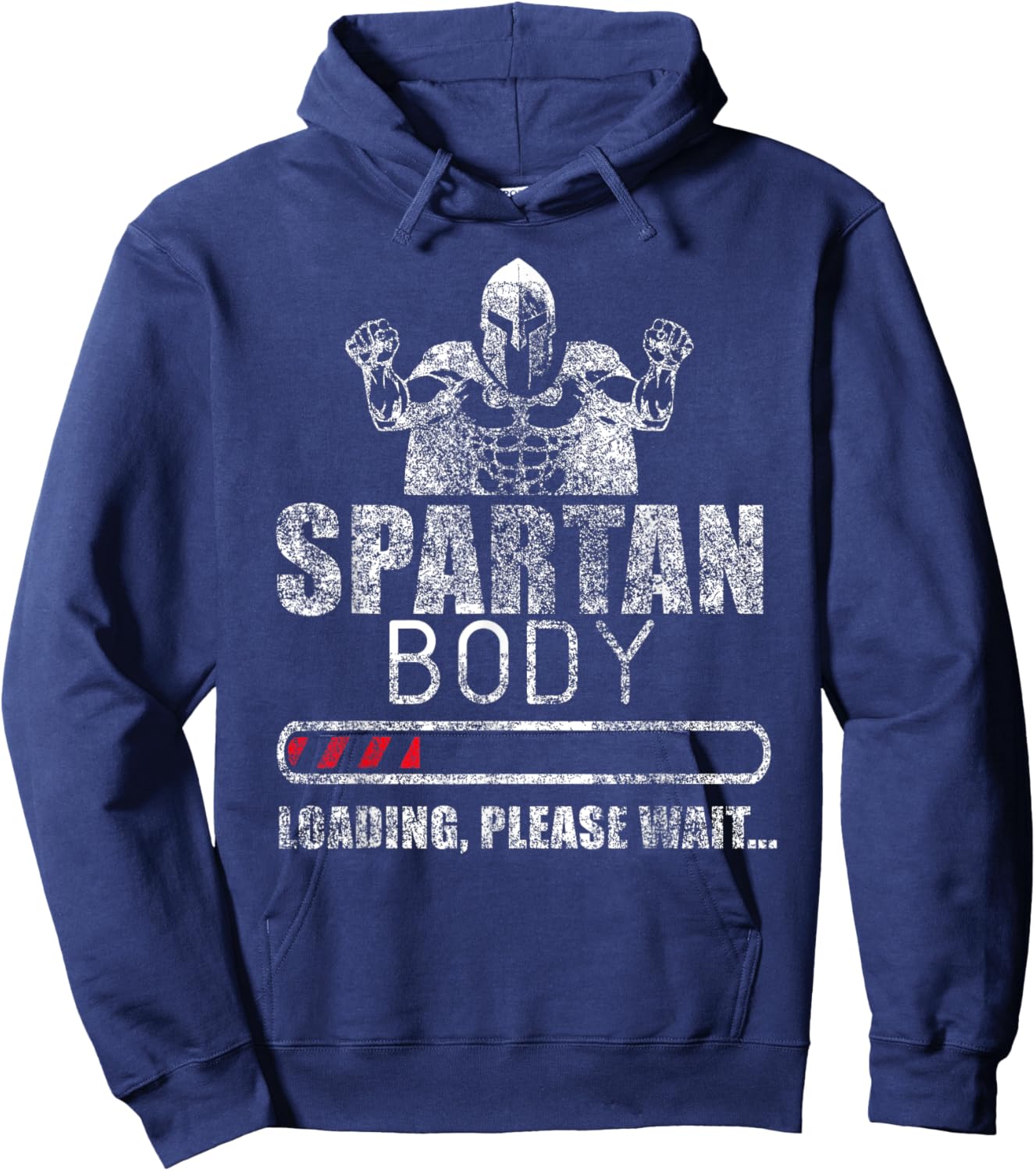 spartan body gym loading muscles funny cool Leg day Hoodie - Hoodie | Navy