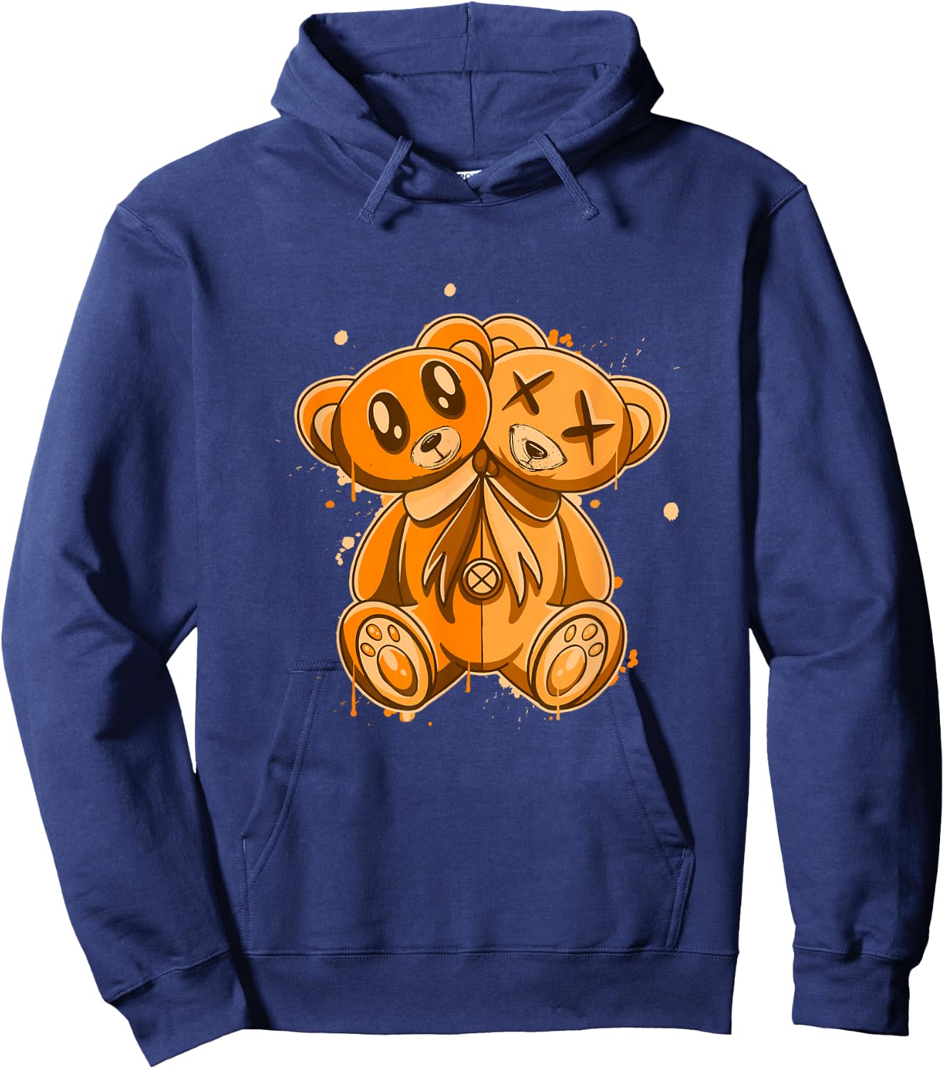 Orange I'm My own Evil Twin Orange Color Graphic Hoodie - Hoodie | Navy