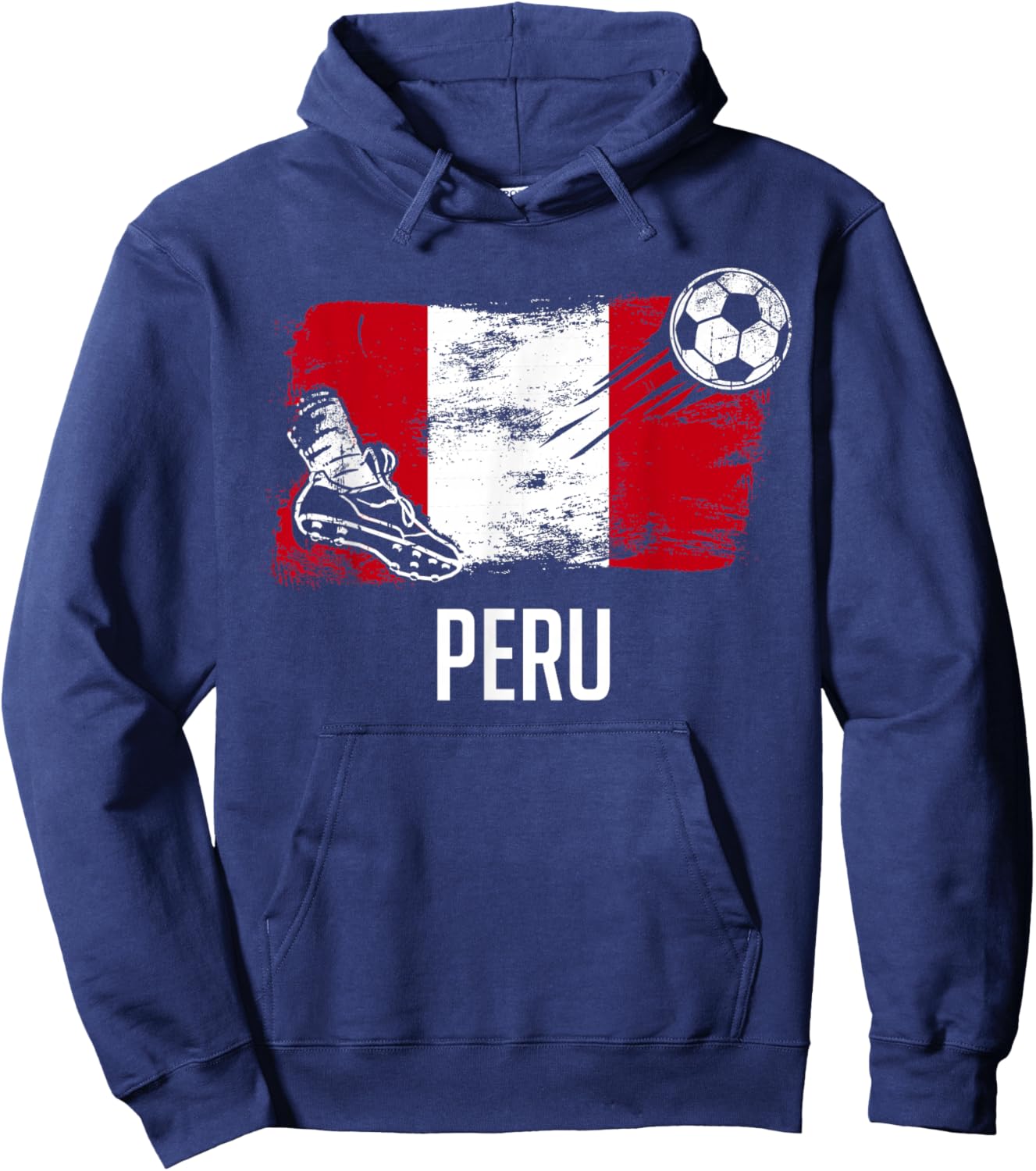 Peru Flag Jersey Peruvian Soccer Team Peruvian Hoodie - Hoodie | Navy