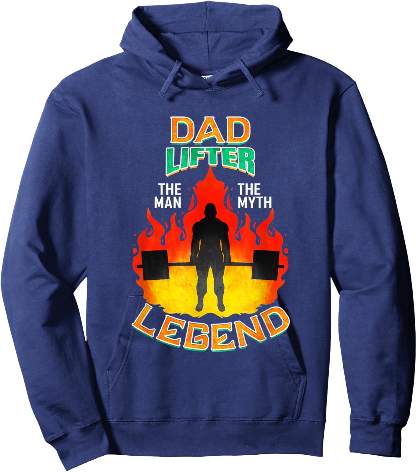 Dad Lifter The Man The Myth The Legend - Deadlift Dad Hoodie - Hoodie | Navy