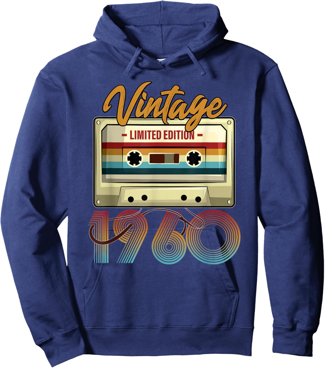 Vintage 1960 65th birthday cassette tape women B-day Hoodie - Hoodie | Navy