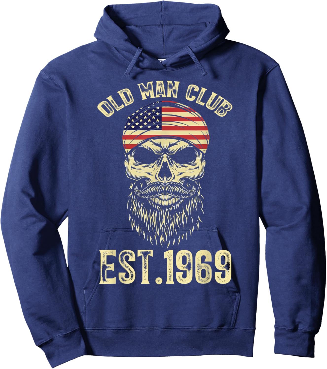 mb Old Man Club 52nd Birthday Gift Born In 1969 Est 52 Year Hoodie - Hoodie | Navy