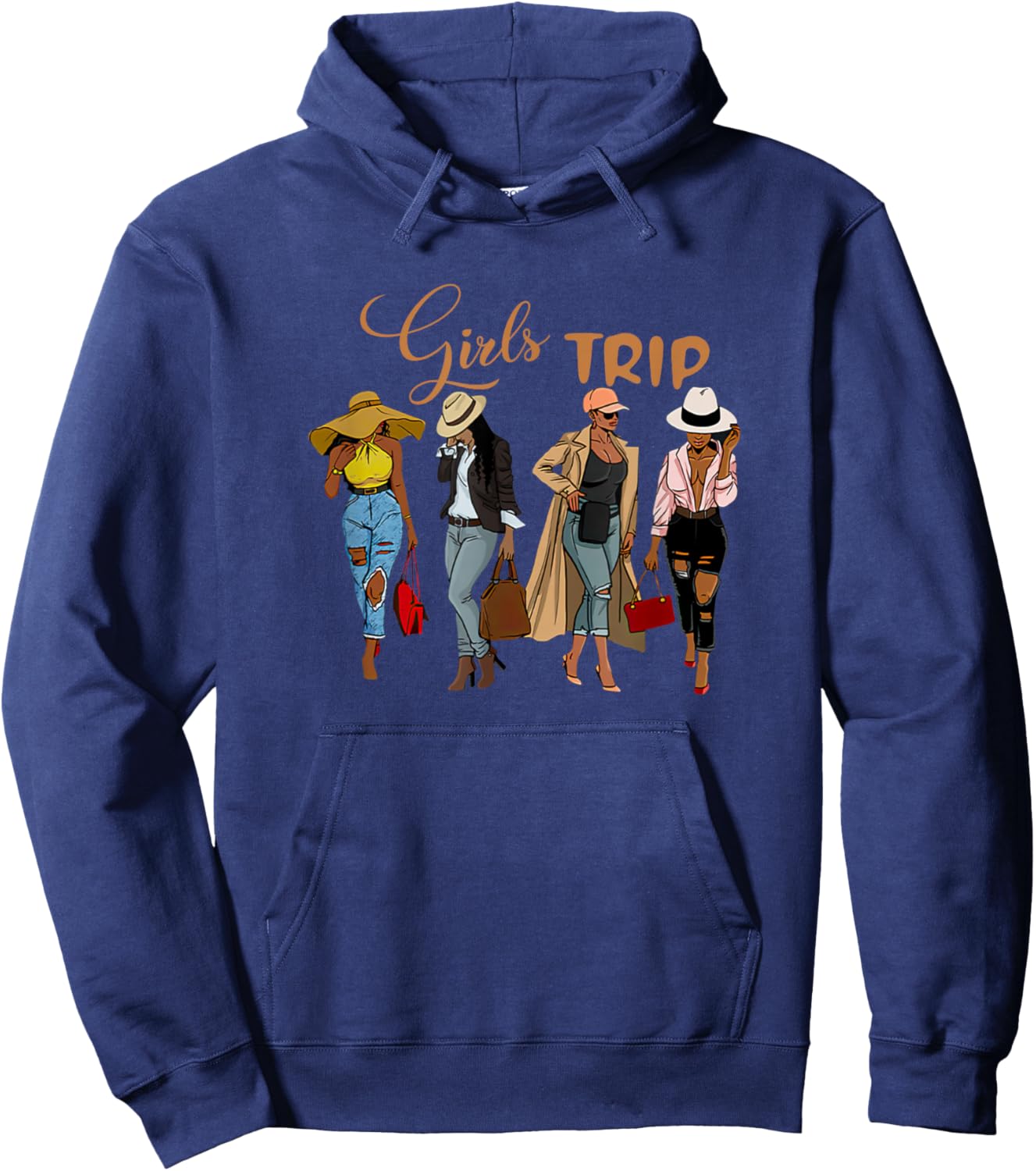 Girls Trip Black Women Queen-Melanin African American Pride Hoodie - Hoodie | Navy