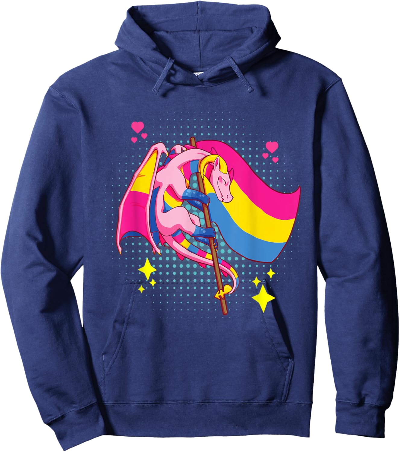 Pansexual Pride Stuff Pan Dragon Video Game Geek Hoodie - Hoodie | Navy