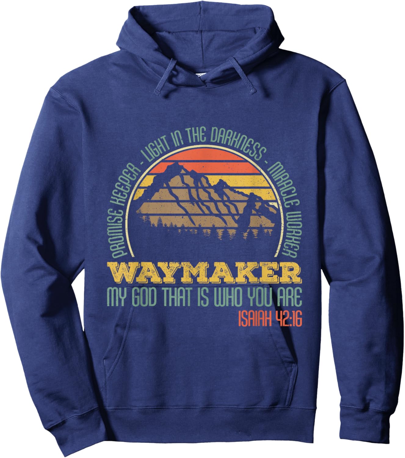 Promise Keeper- Light In The Darkness- Miracle Worker Hoodie - Hoodie | Navy