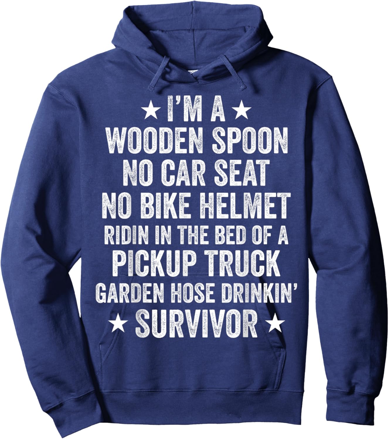 Funny Childhood I'm A Wooden Spoon Survivor Hoodie - Hoodie | Navy