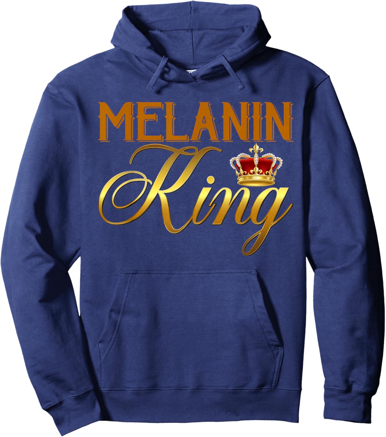 Melanin King - African Black History Month Black King Men Hoodie - Hoodie | Navy