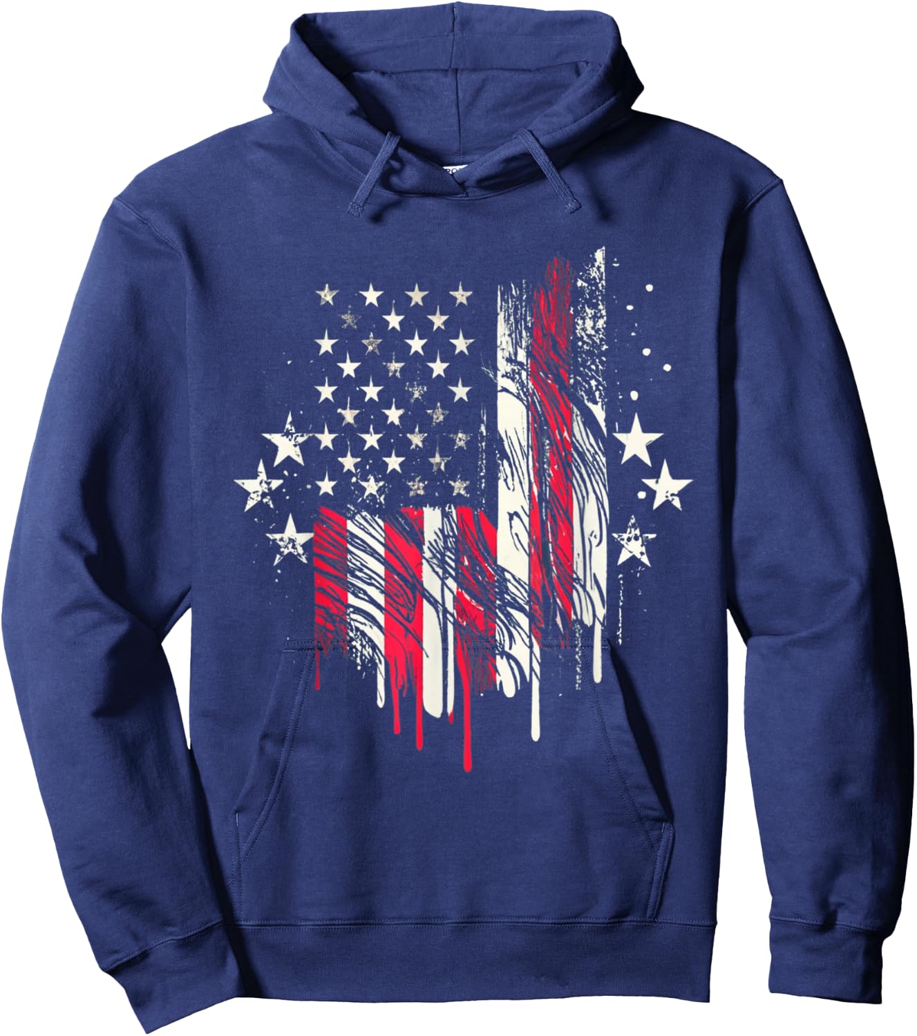 American Flag USA Toddler American Flag 4th of July Hoodie - Hoodie | Navy