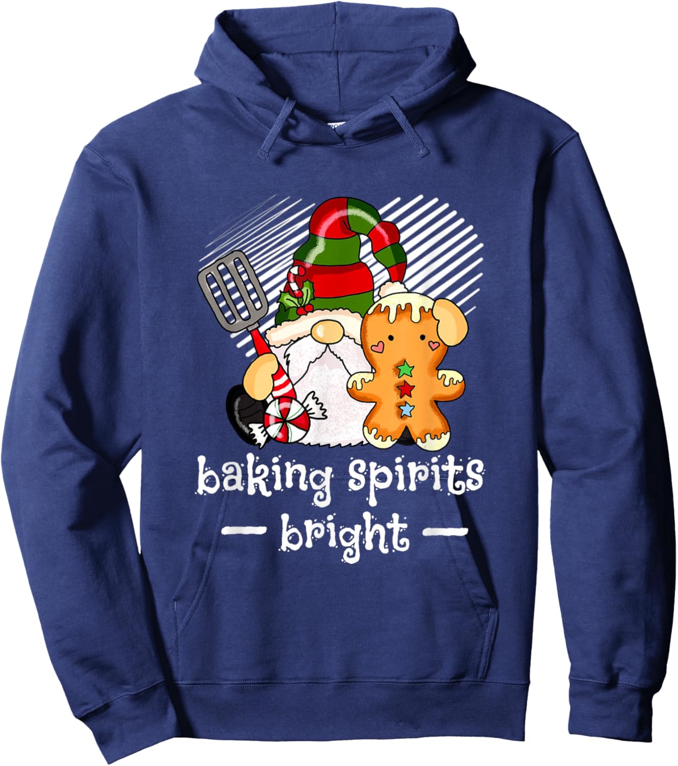 Christmas Gnome Baking Spirits Bright Hoodie - Hoodie | Navy