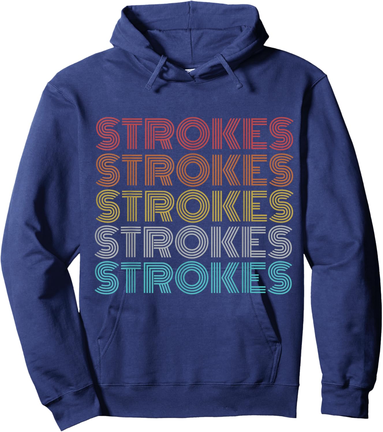 Retro Vintage Strokes Hoodie - Hoodie | Navy