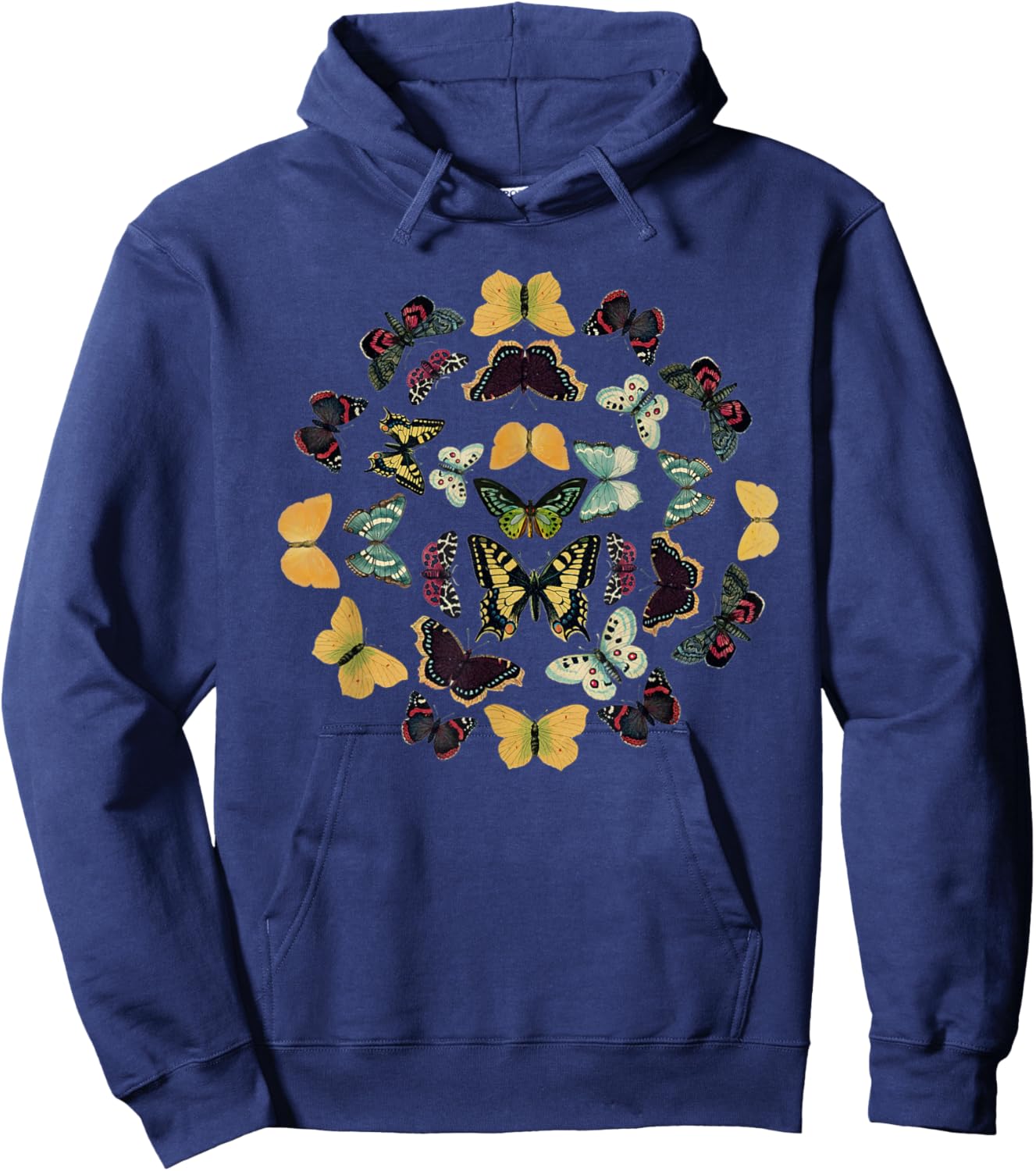Vintage Butterfly and Moth , environmental Hoodie - Hoodie | Navy