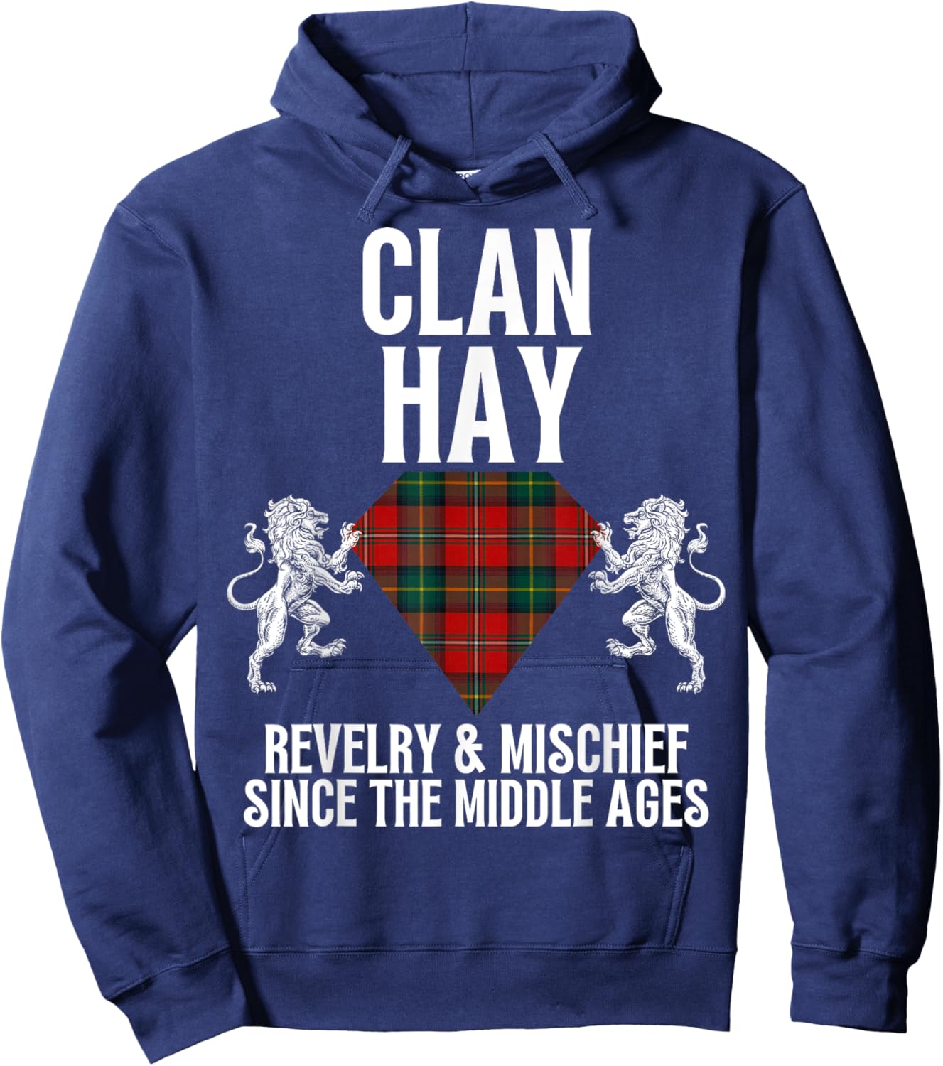 Hay Clan Scottish Name Coat Of Arms Tartan Family Party Hoodie - Hoodie | Navy