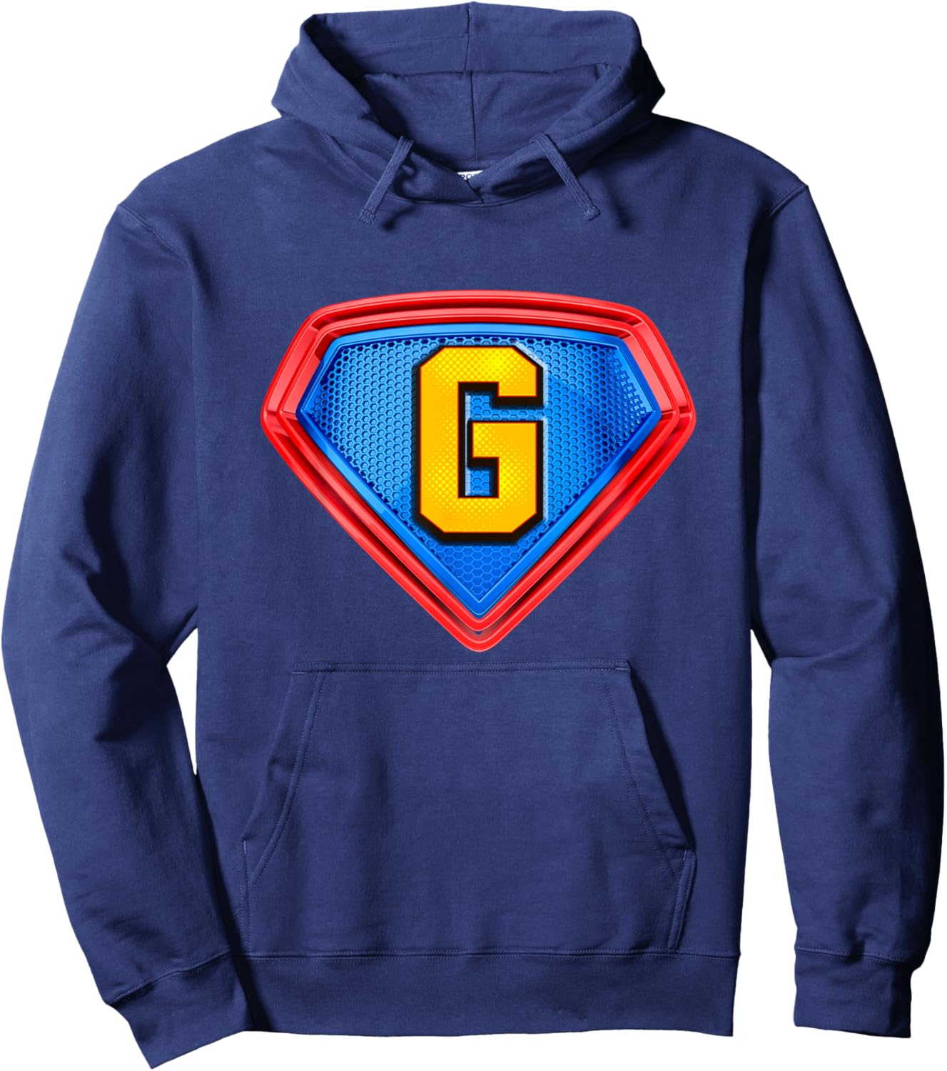 Cool Super G Alphabet Cute Initial Monogram Letter G Graphic Hoodie - Hoodie | Navy
