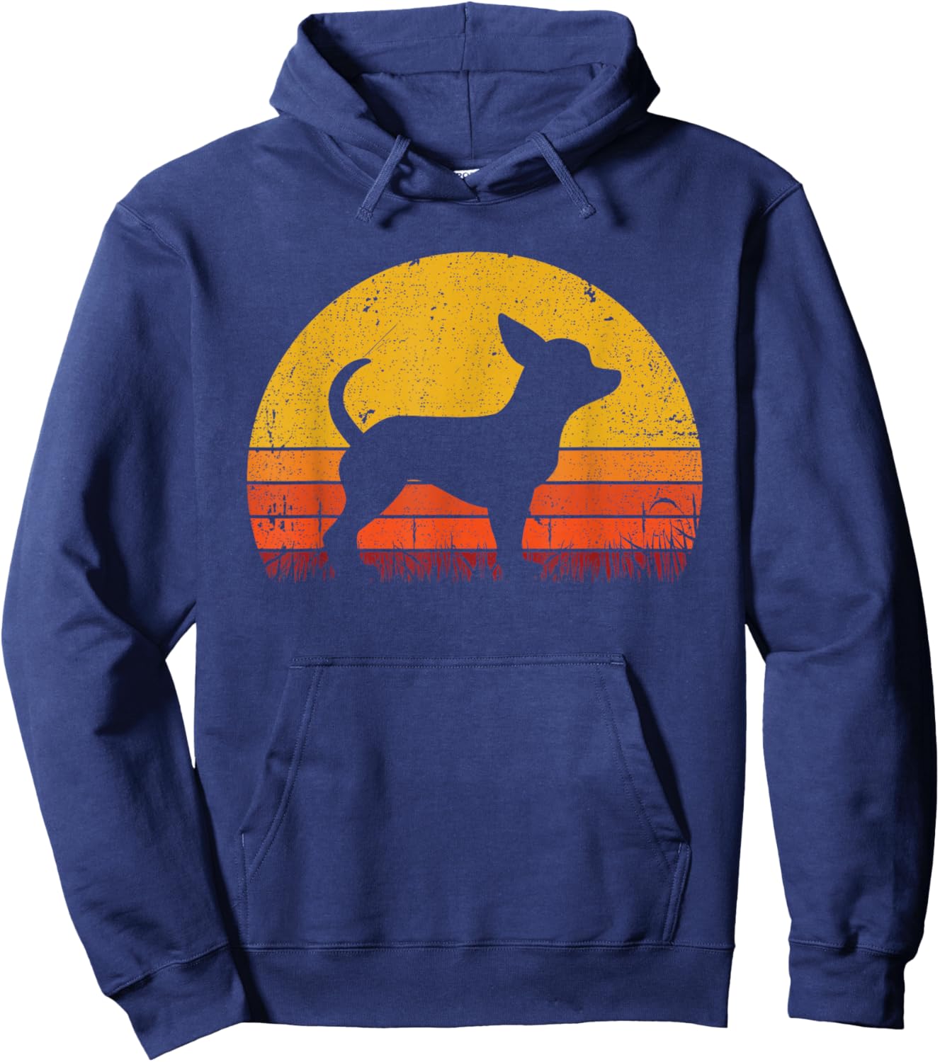 Retro Chihuahua Men Women Dog Mom Dad Chihuahua Hoodie - Hoodie | Navy