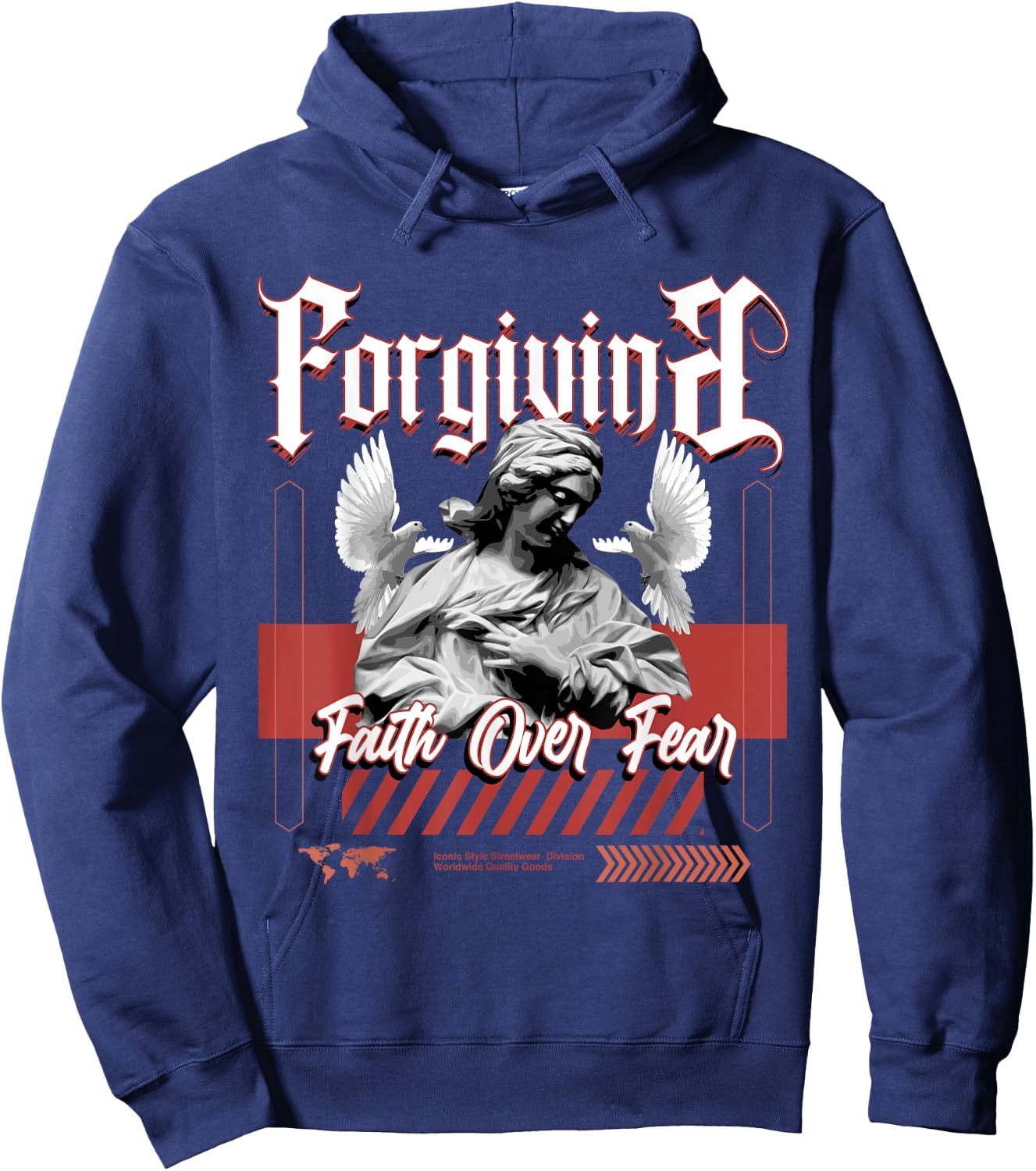Faith Over Fear Dune Red 13s Matching Women Hoodie - Hoodie | Navy